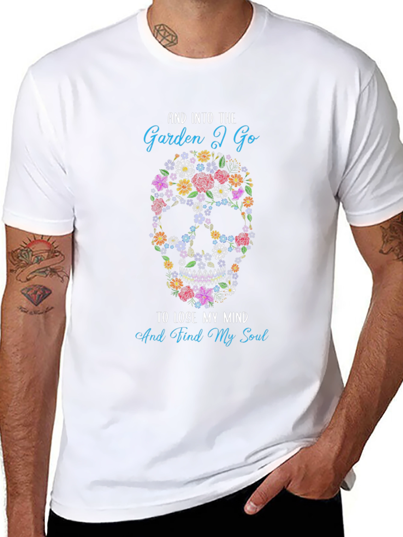 Floral Skull Garden T-Shirt