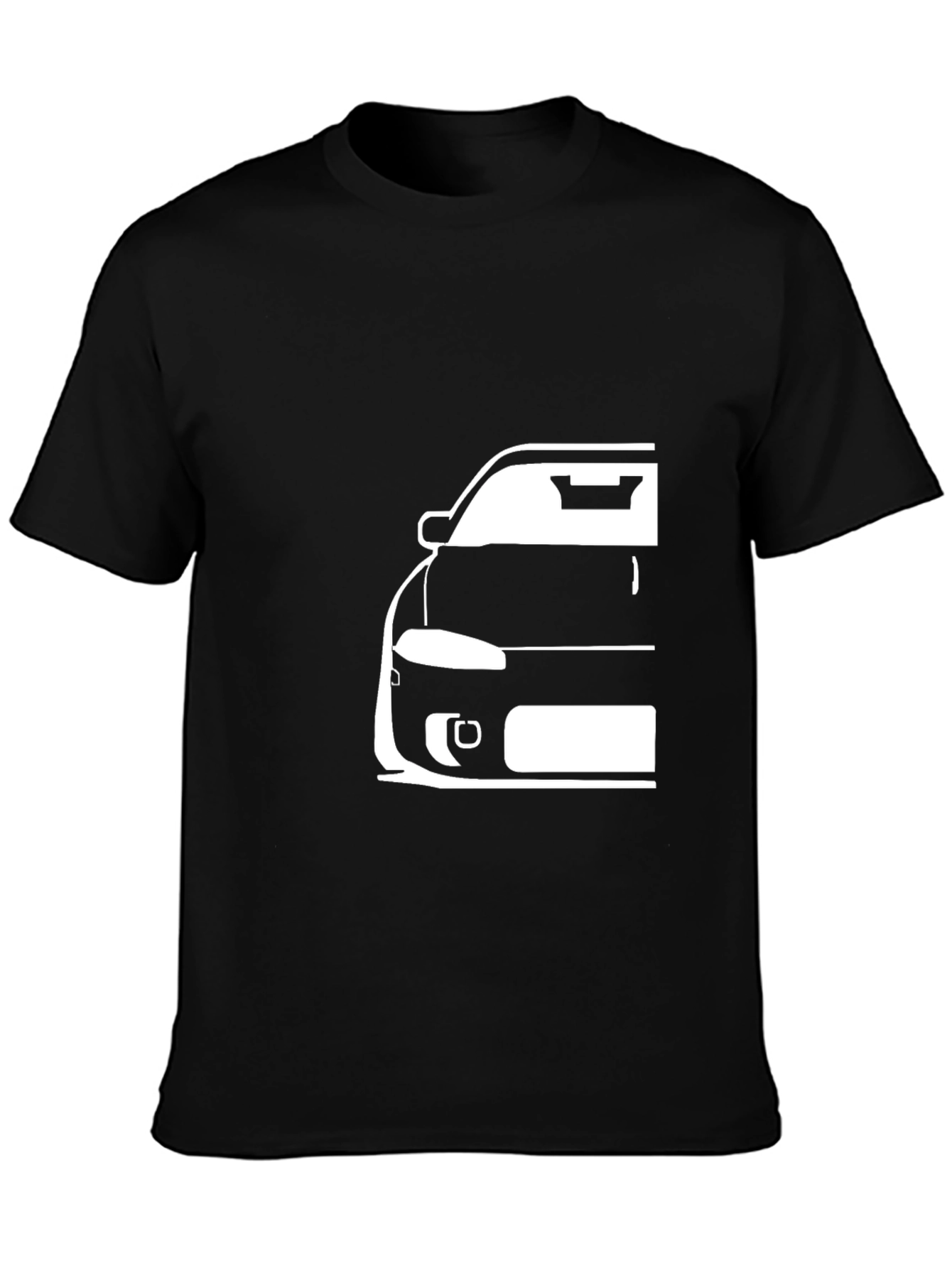 Eclipse Car Silhouette Graphic Tee - Black