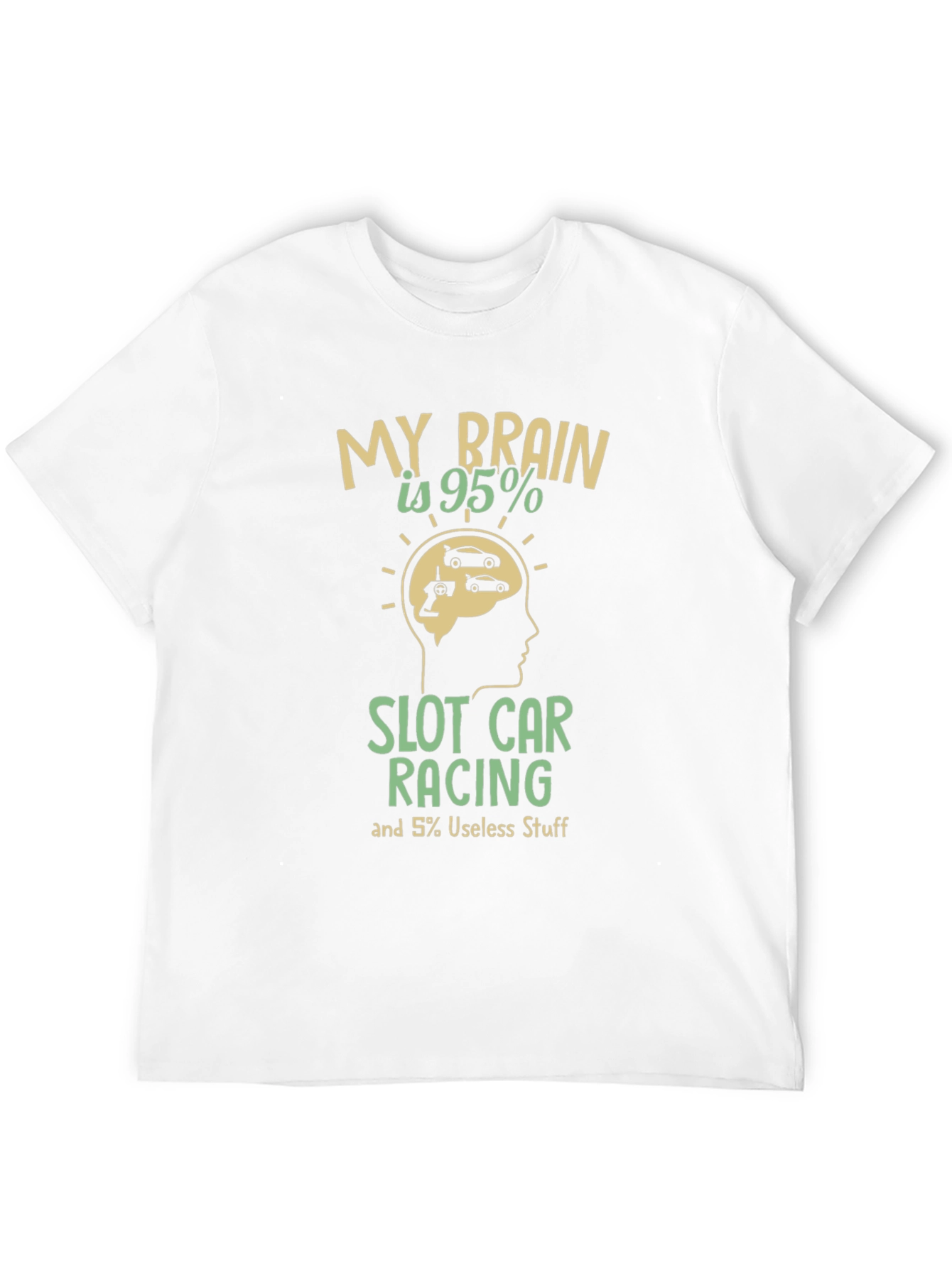 Slot Car Racing Brain T-Shirt