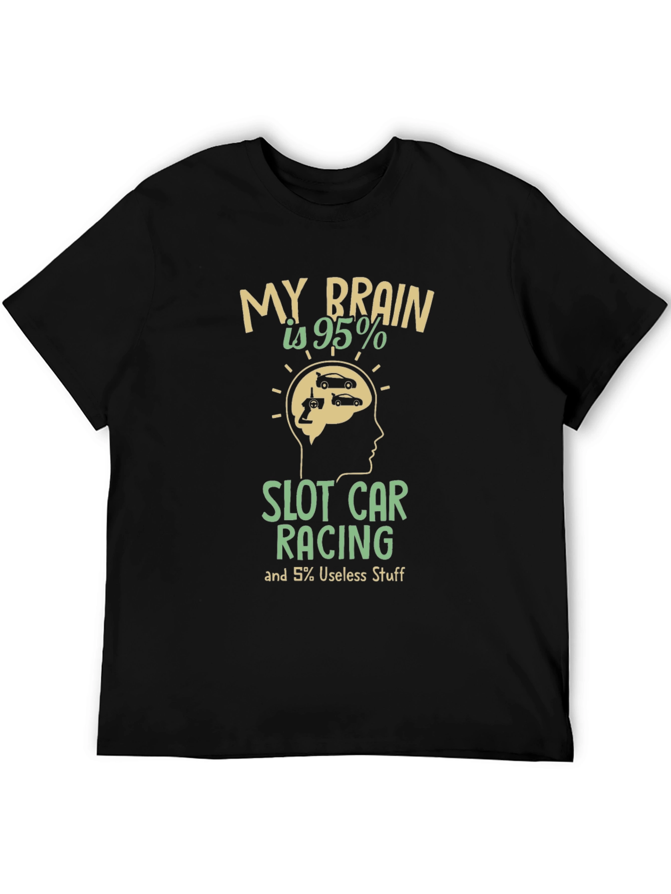 Slot Car Racing Brain T-Shirt
