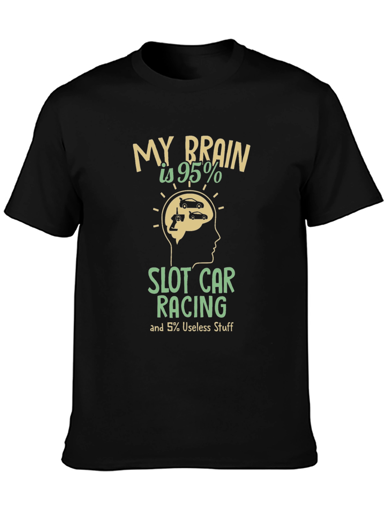 Slot Car Racing Brain T-Shirt
