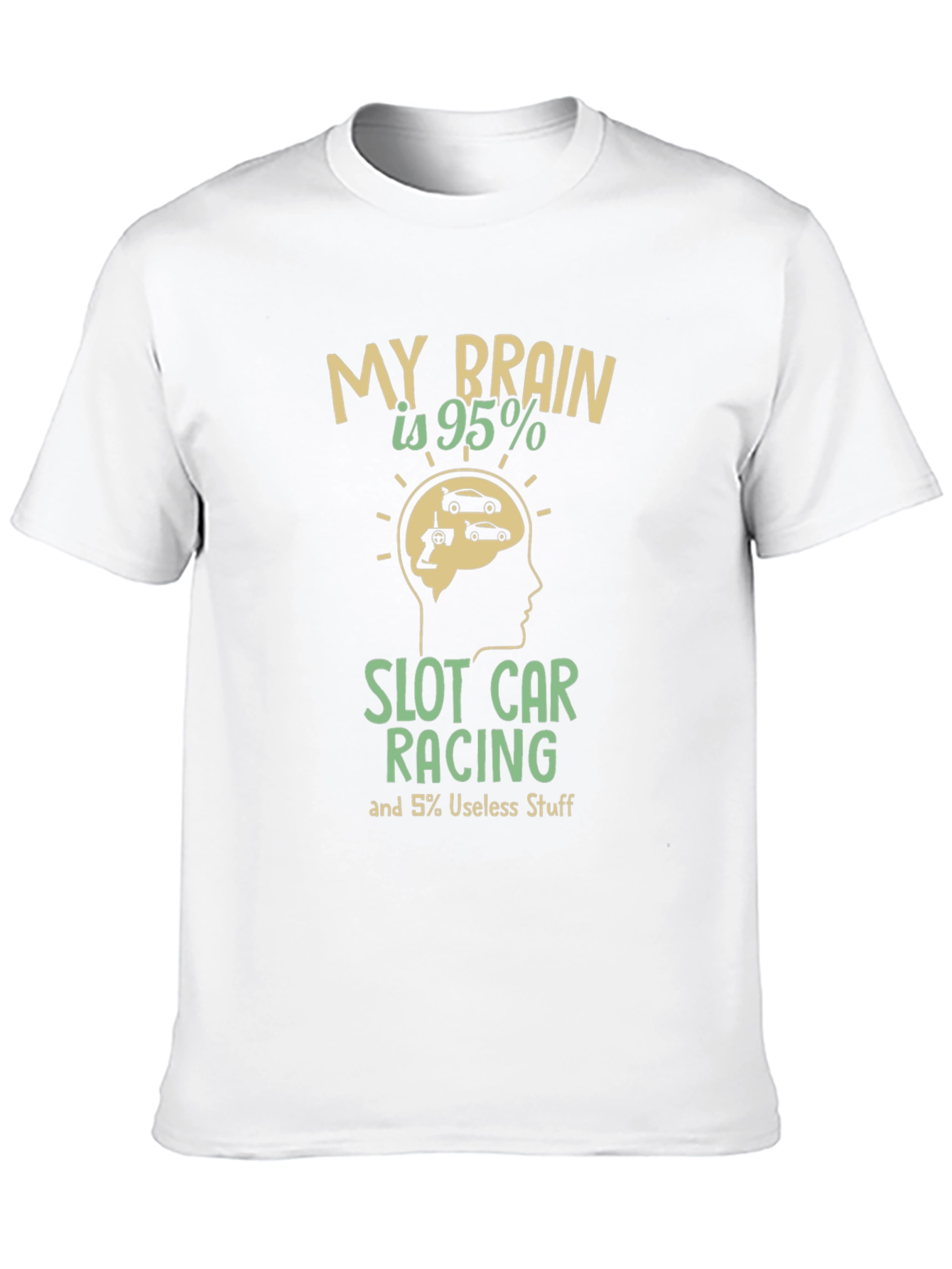 Slot Car Racing Brain T-Shirt