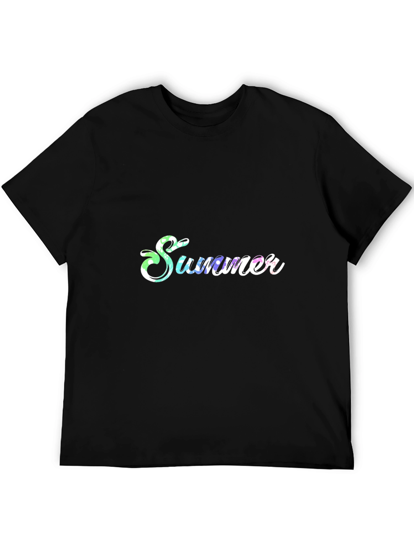 Summer Print Black T-Shirt