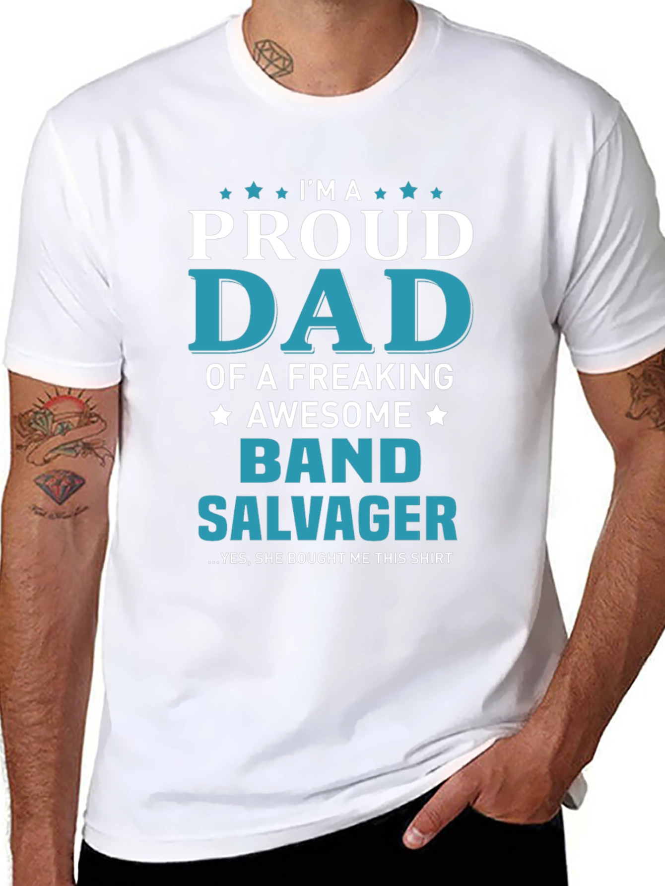 Proud Dad Band Salvager Graphic T-Shirt