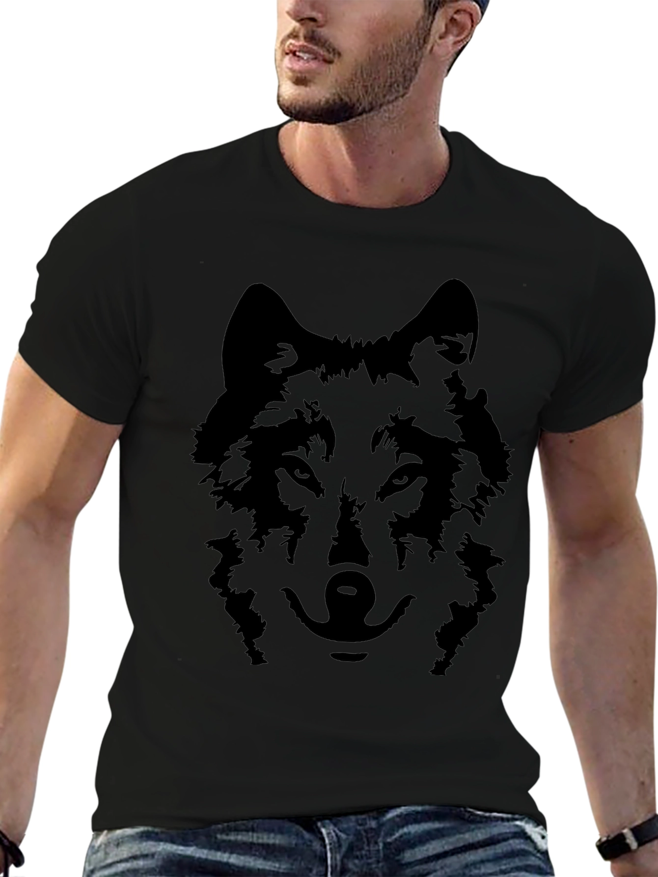Black Wolf Graphic Tee - Mens Short Sleeve
