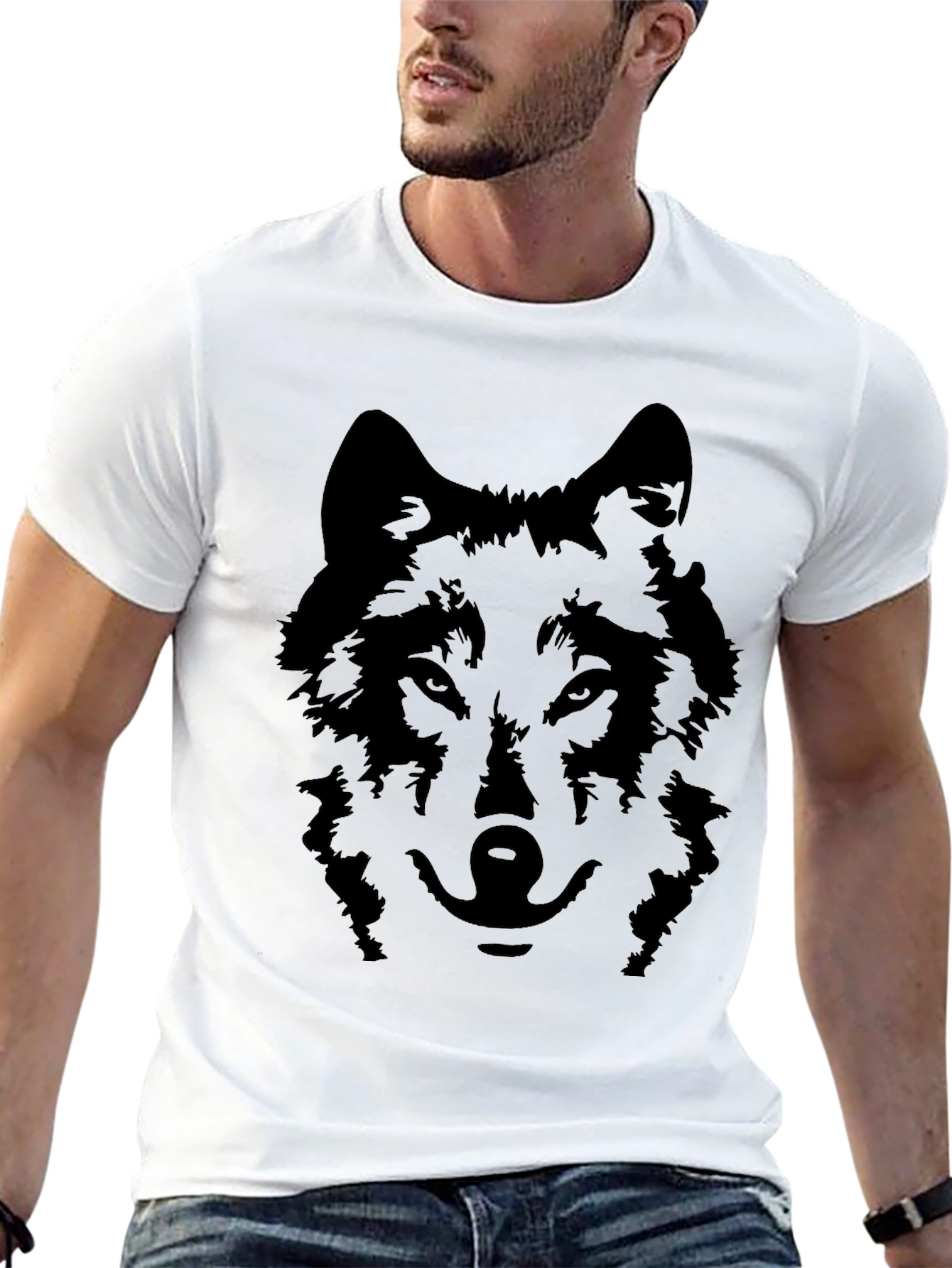 Black Wolf Graphic Tee - Mens Short Sleeve