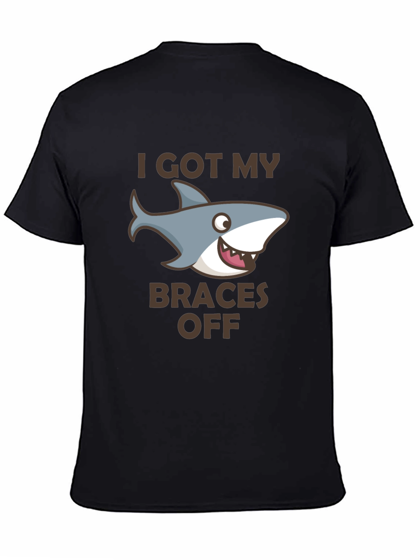 Shark Braces Off Black Graphic Tee