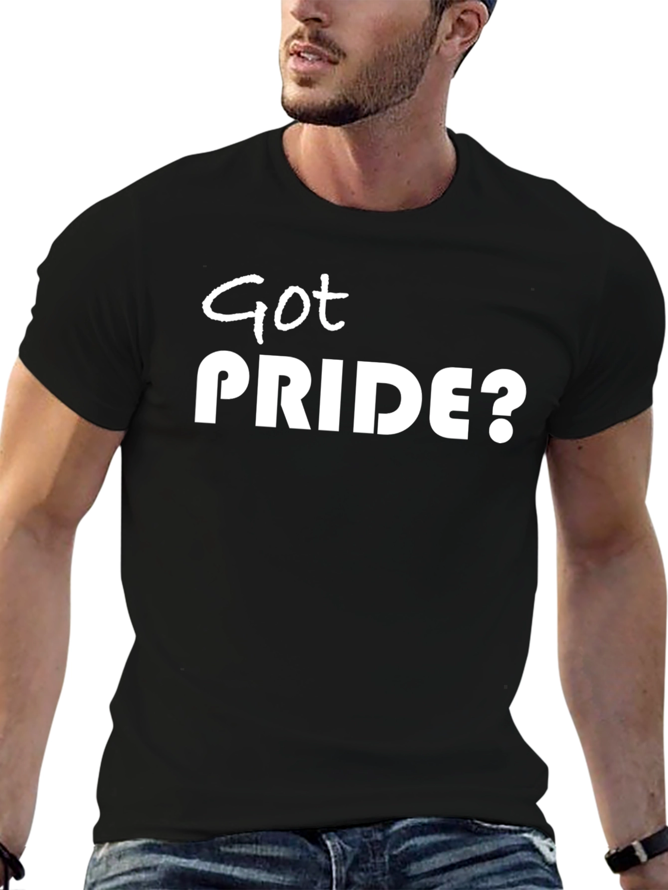 Got Pride? Graphic T-Shirt - Black Crew Neck Tee