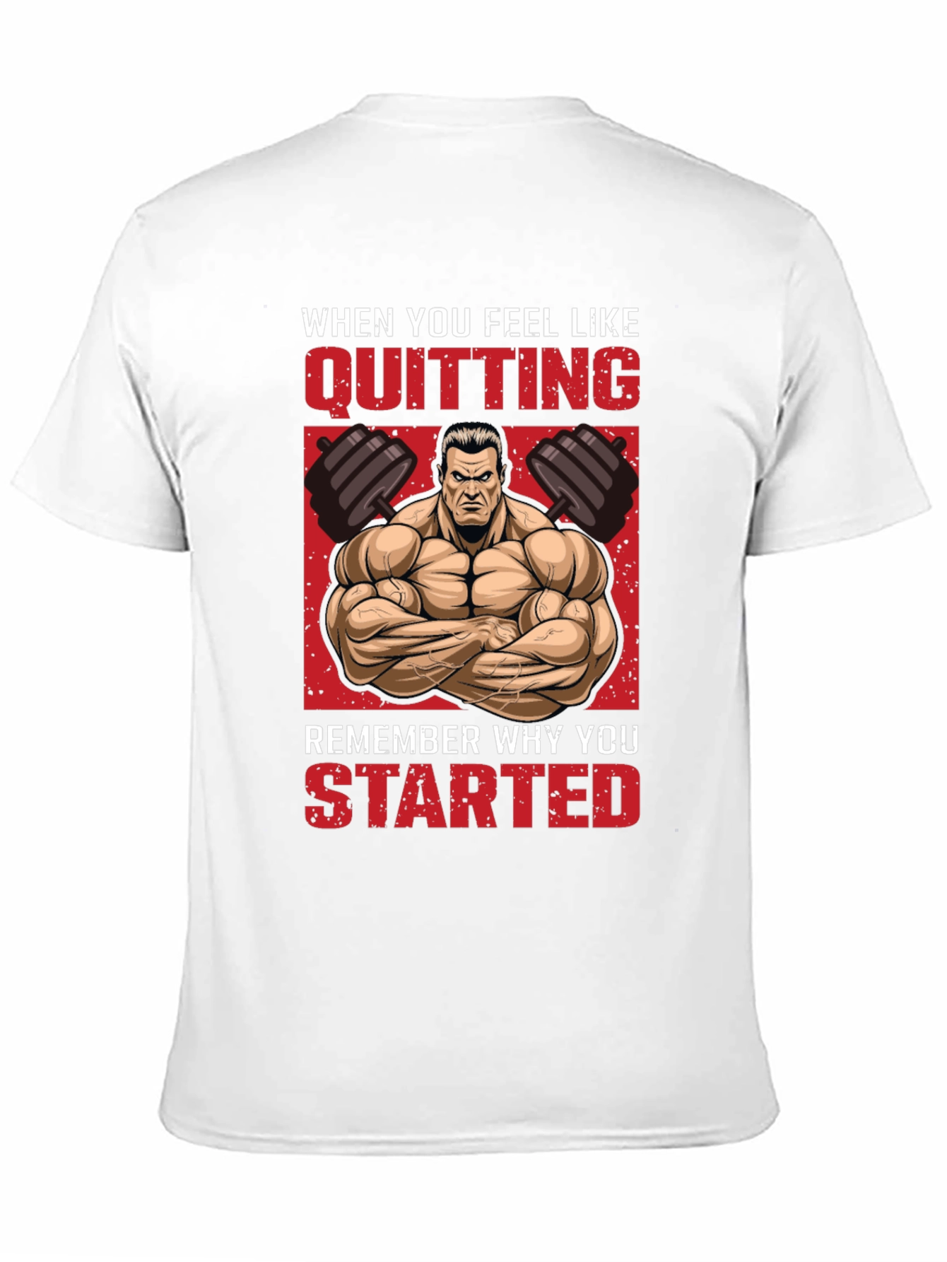 Motivational Gym T-Shirt - Never Quit!