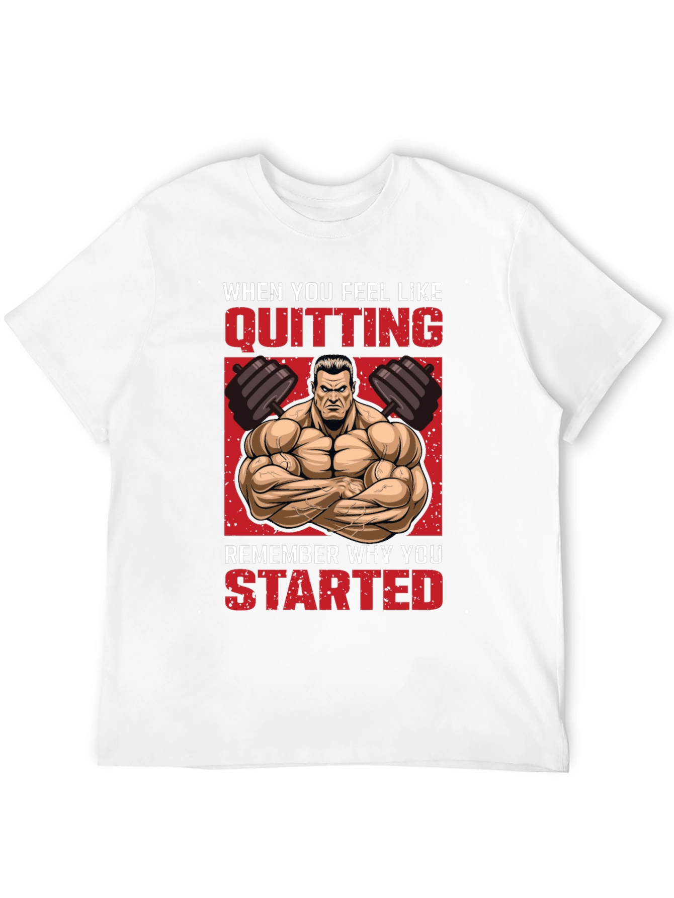 Motivational Gym T-Shirt - Never Quit!