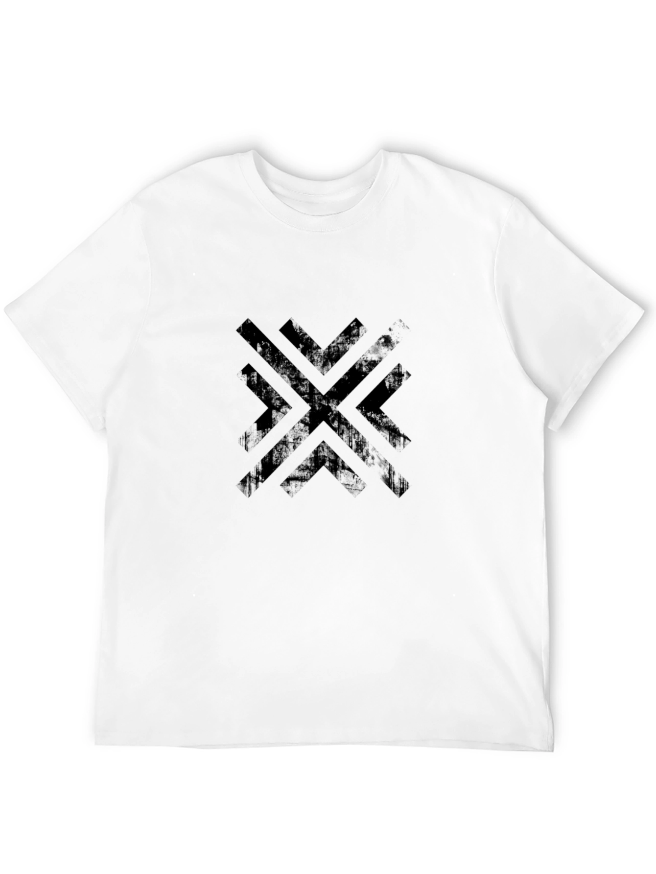 Abstract Geometric Black T-Shirt