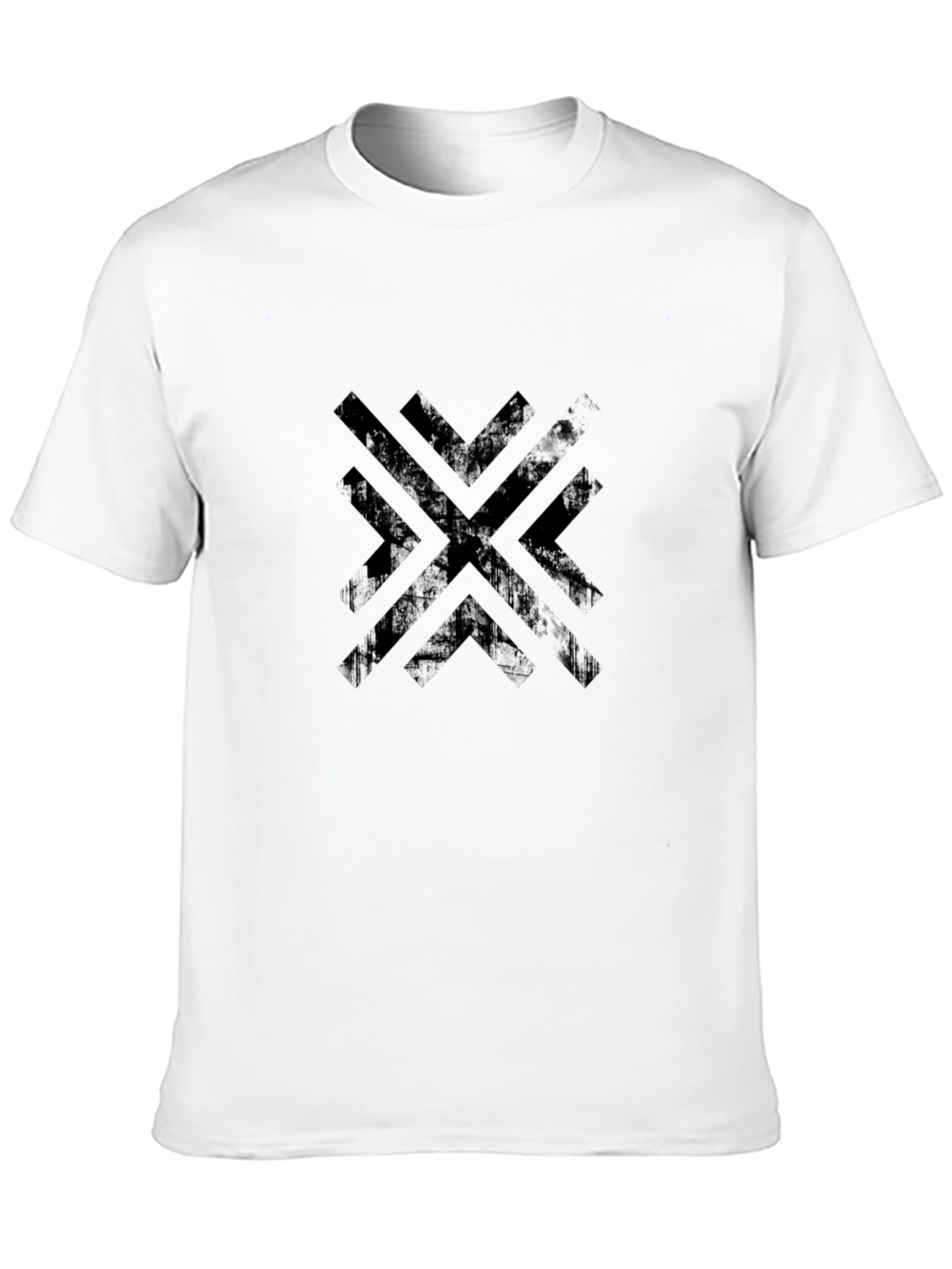 Abstract Geometric Black T-Shirt