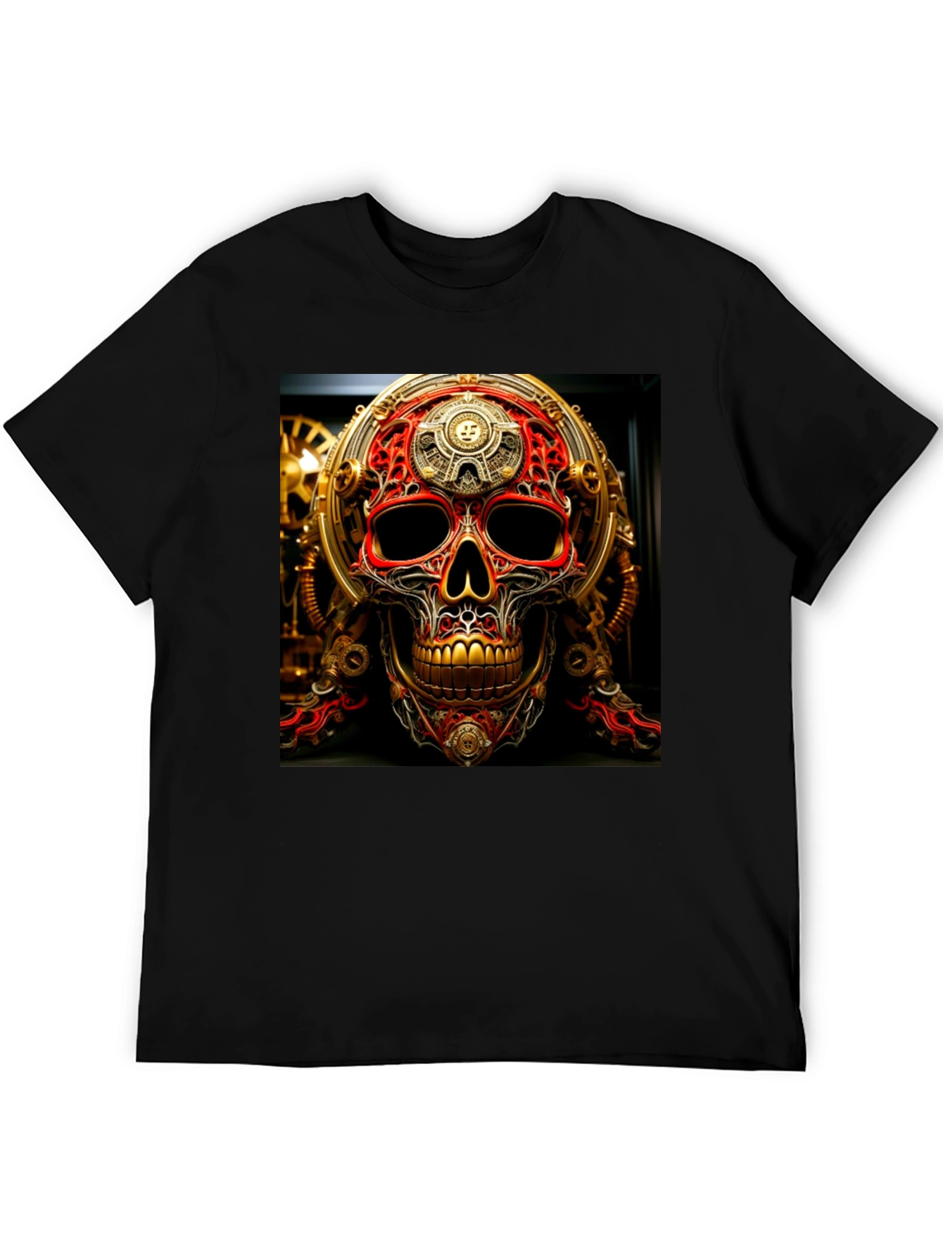 Steampunk Skull Graphic Tee - Unique Design