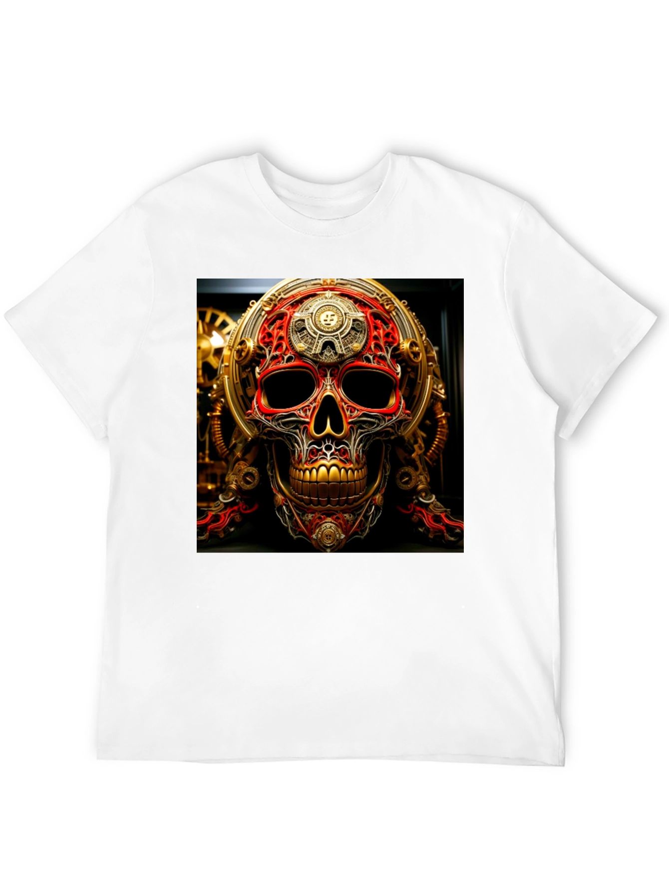 Steampunk Skull Graphic Tee - Unique Design