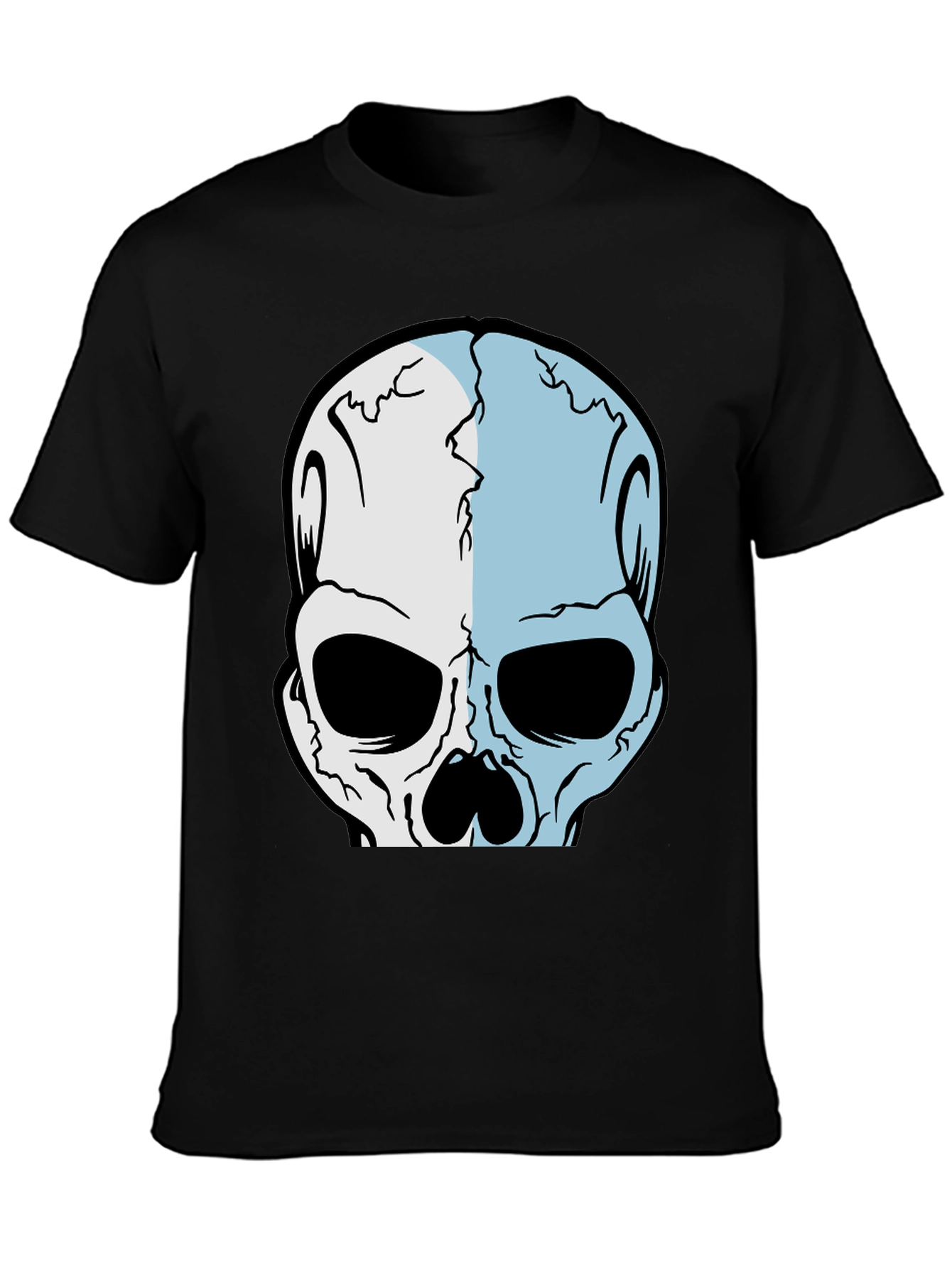 Skull Graphic Tee - Edgy Black T-Shirt