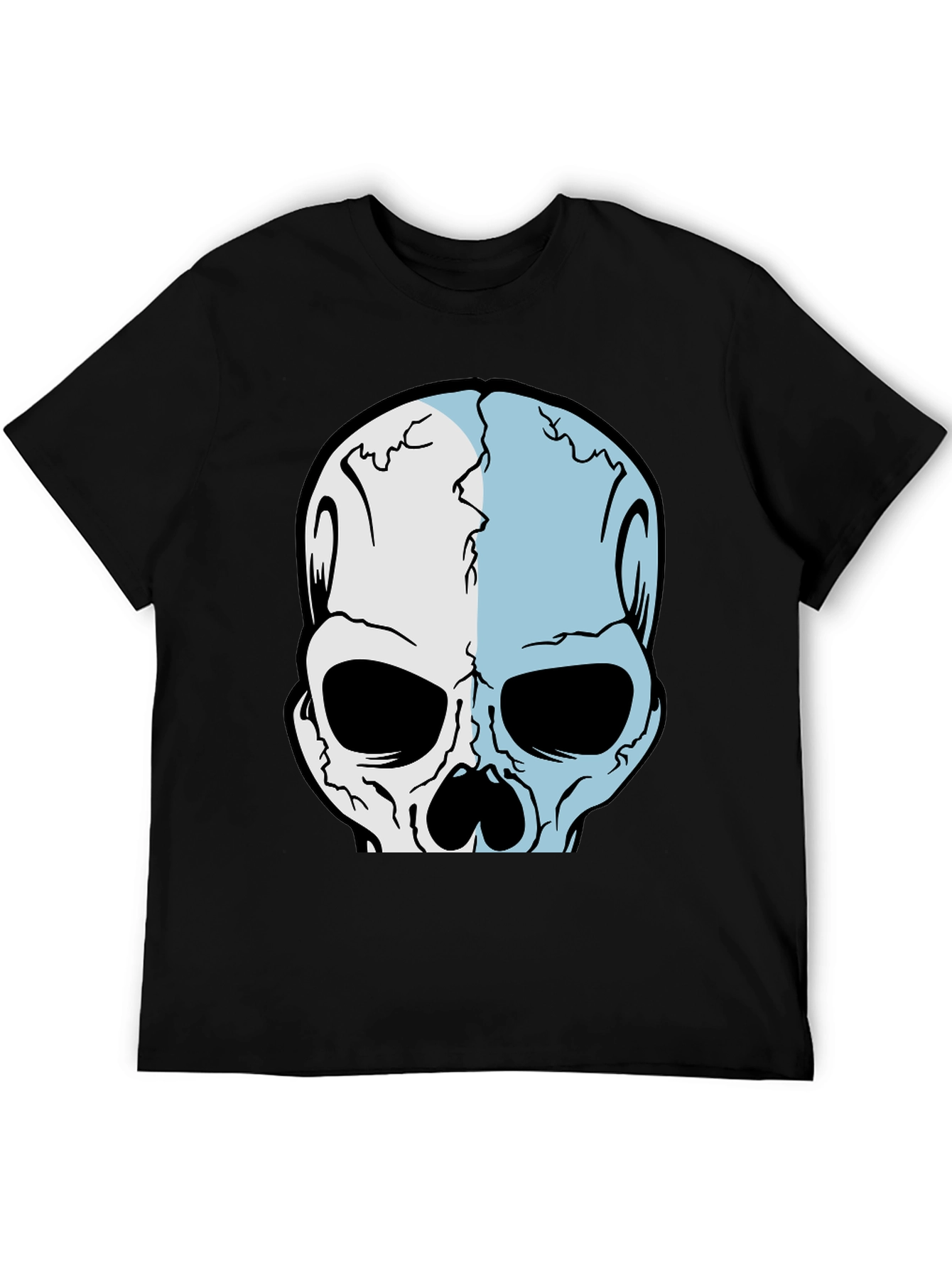 Skull Graphic Tee - Edgy Black T-Shirt