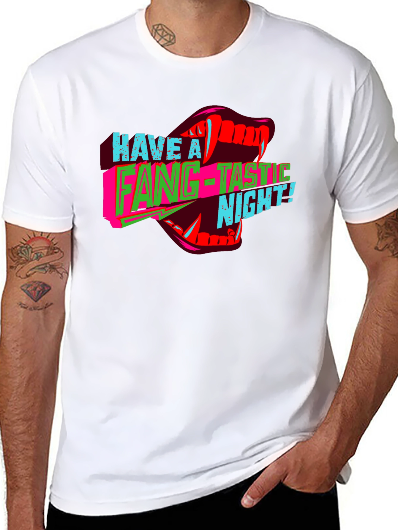 Fang-Tastic Night Graphic T-Shirt
