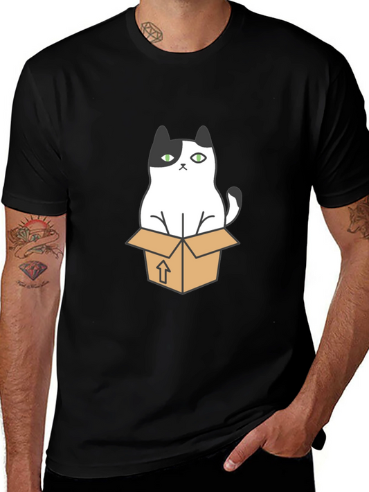 Cat in a Box Graphic T-Shirt