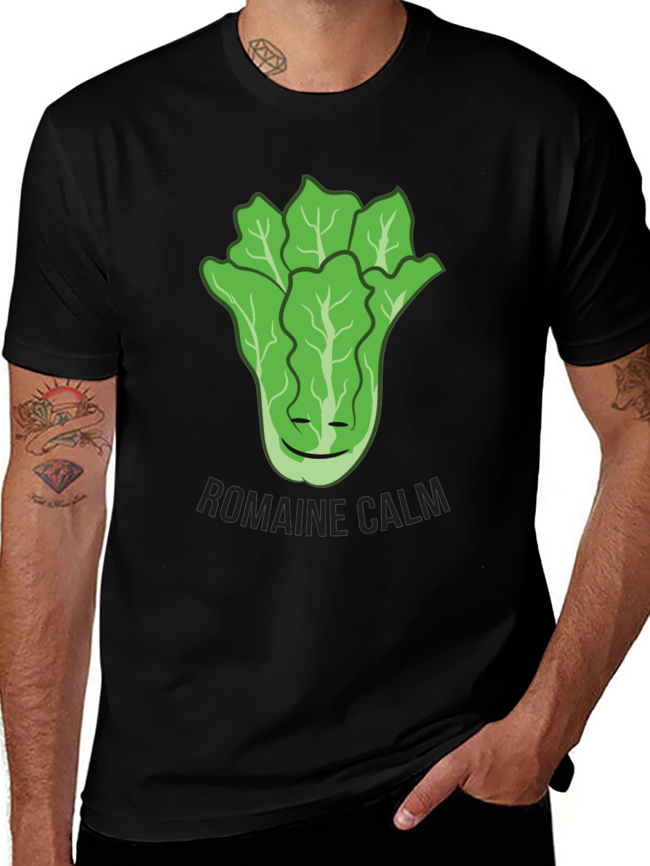 Romaine Calm T-Shirt - Funny Food Pun Tee