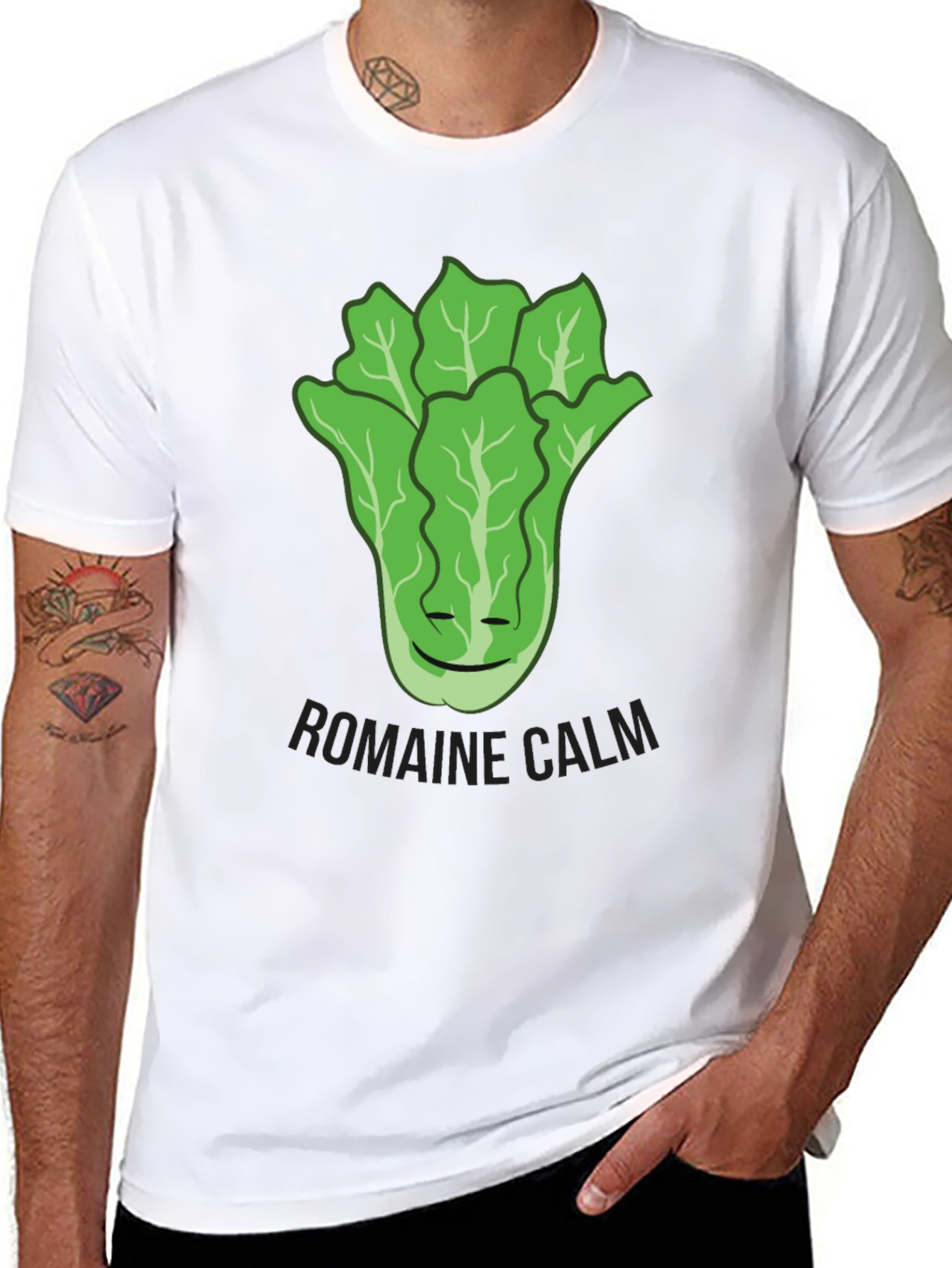 Romaine Calm T-Shirt - Funny Food Pun Tee