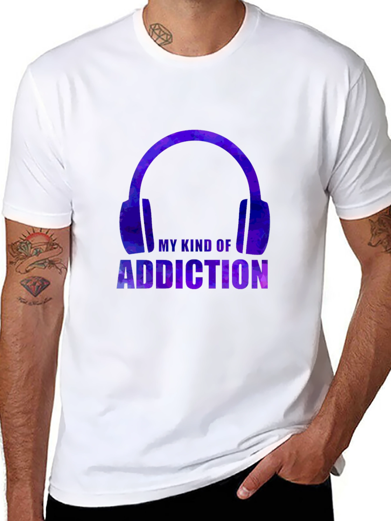 My Kind Of Addiction T-Shirt - Headphones Design