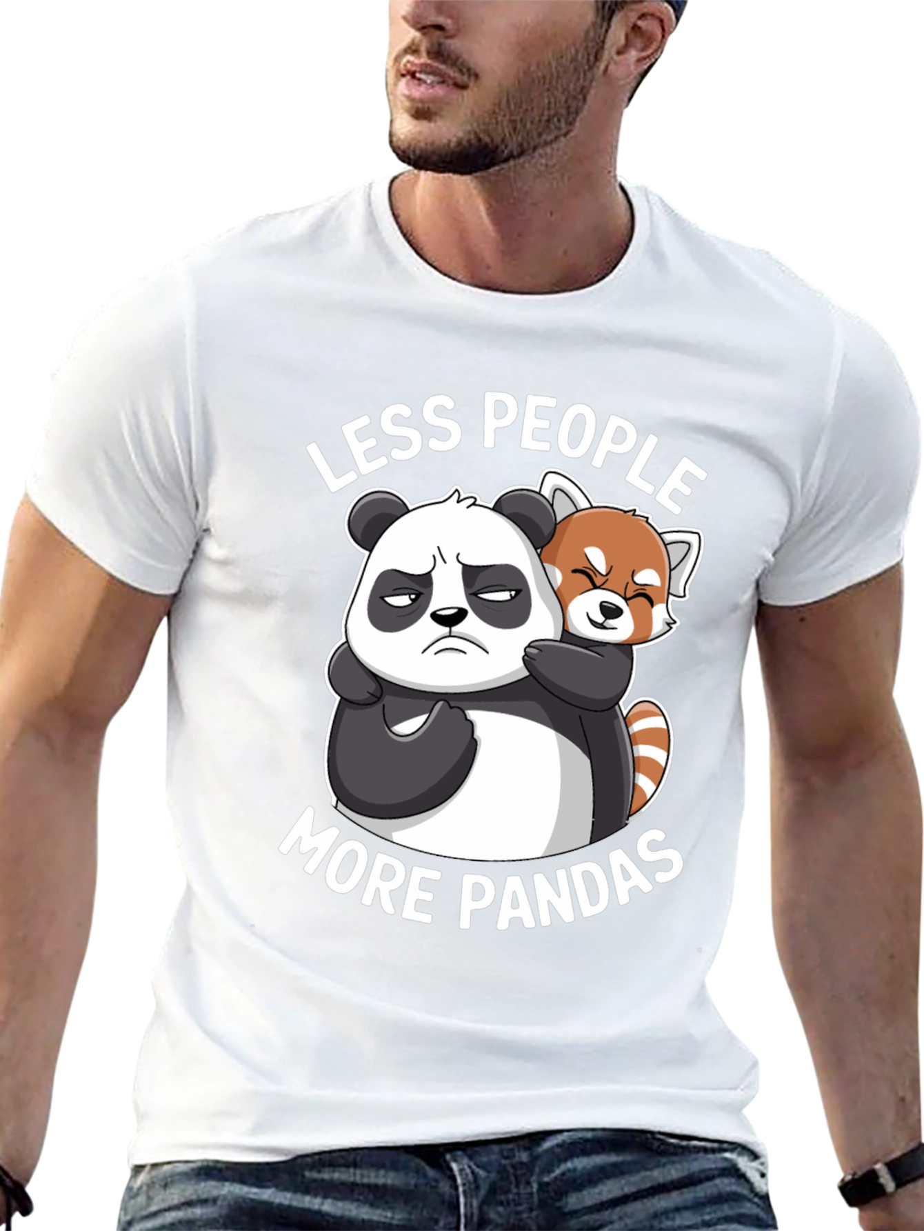 Less People More Pandas Graphic Tee