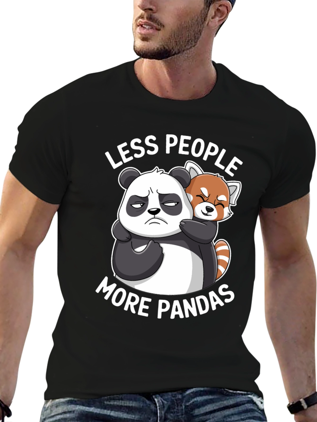 Less People More Pandas Graphic Tee