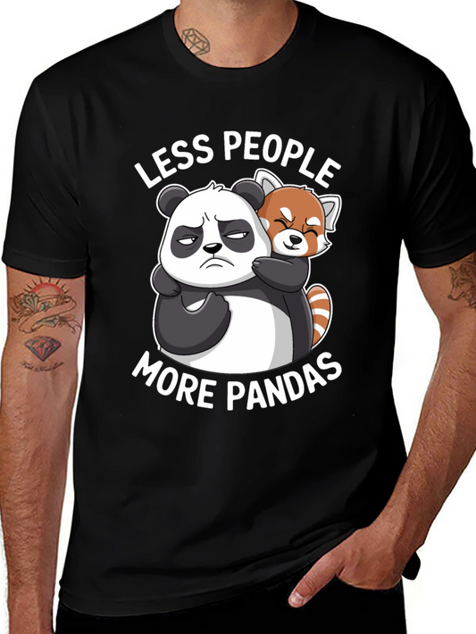 Less People More Pandas Graphic Tee