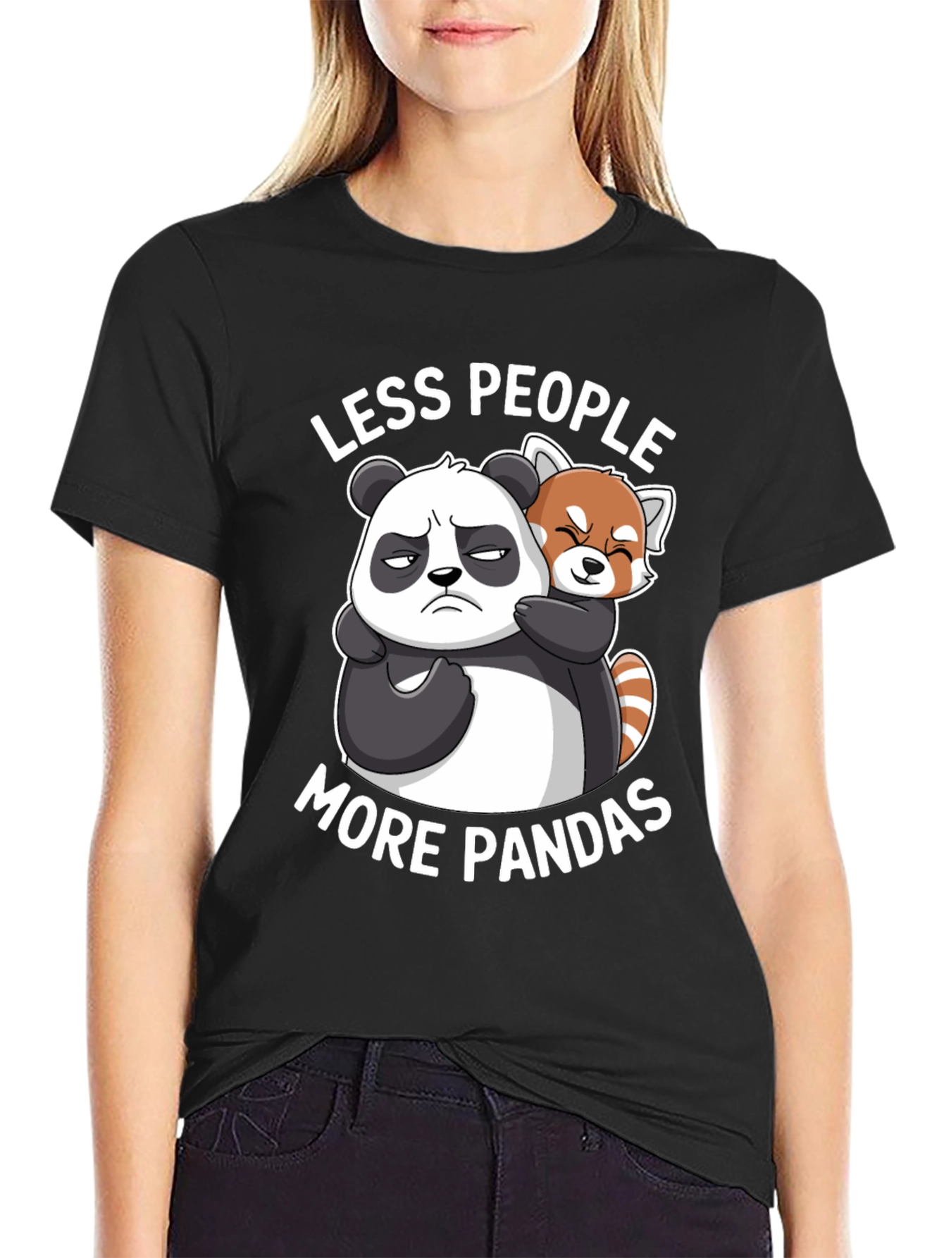 Less People More Pandas Graphic Tee