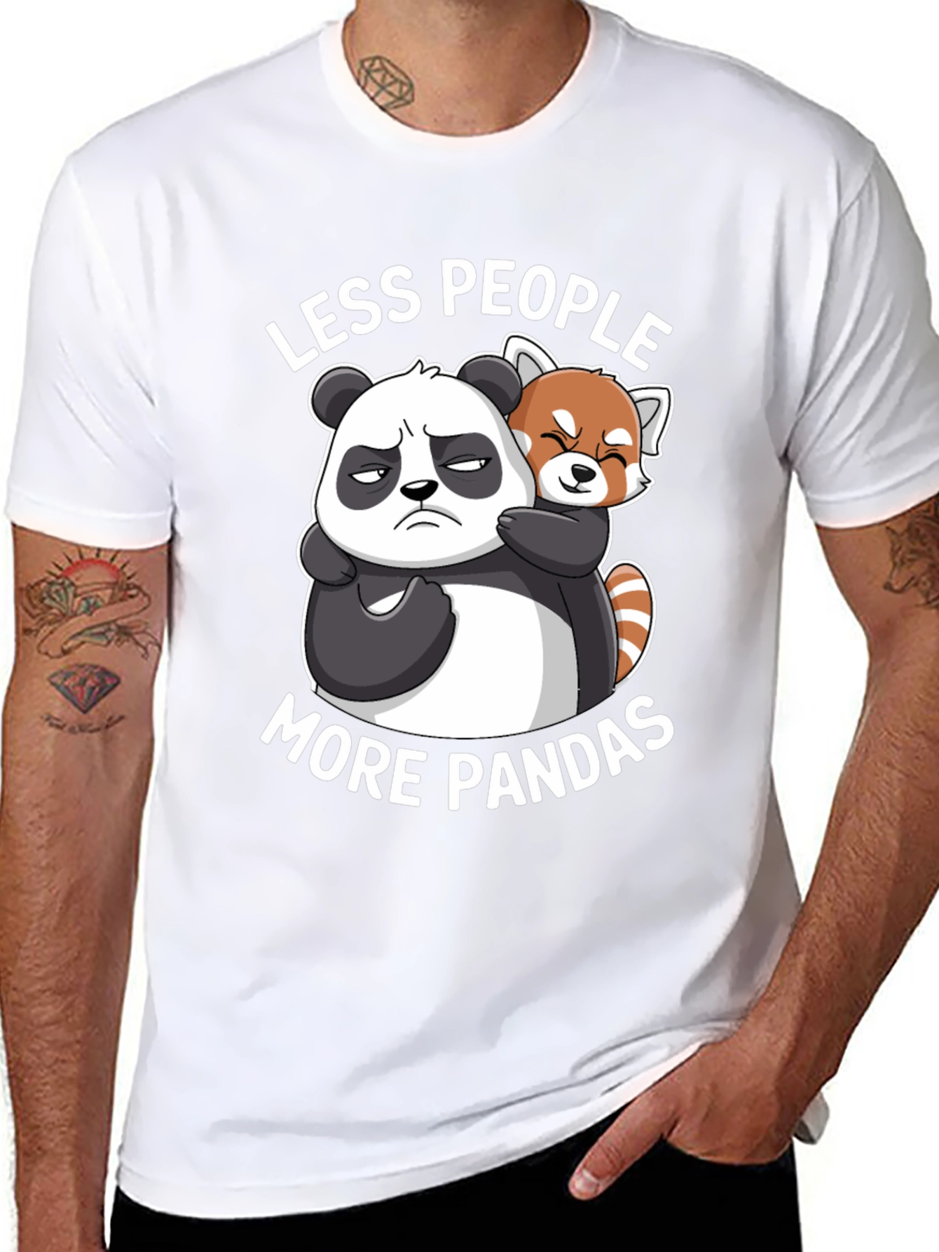 Less People More Pandas Graphic Tee