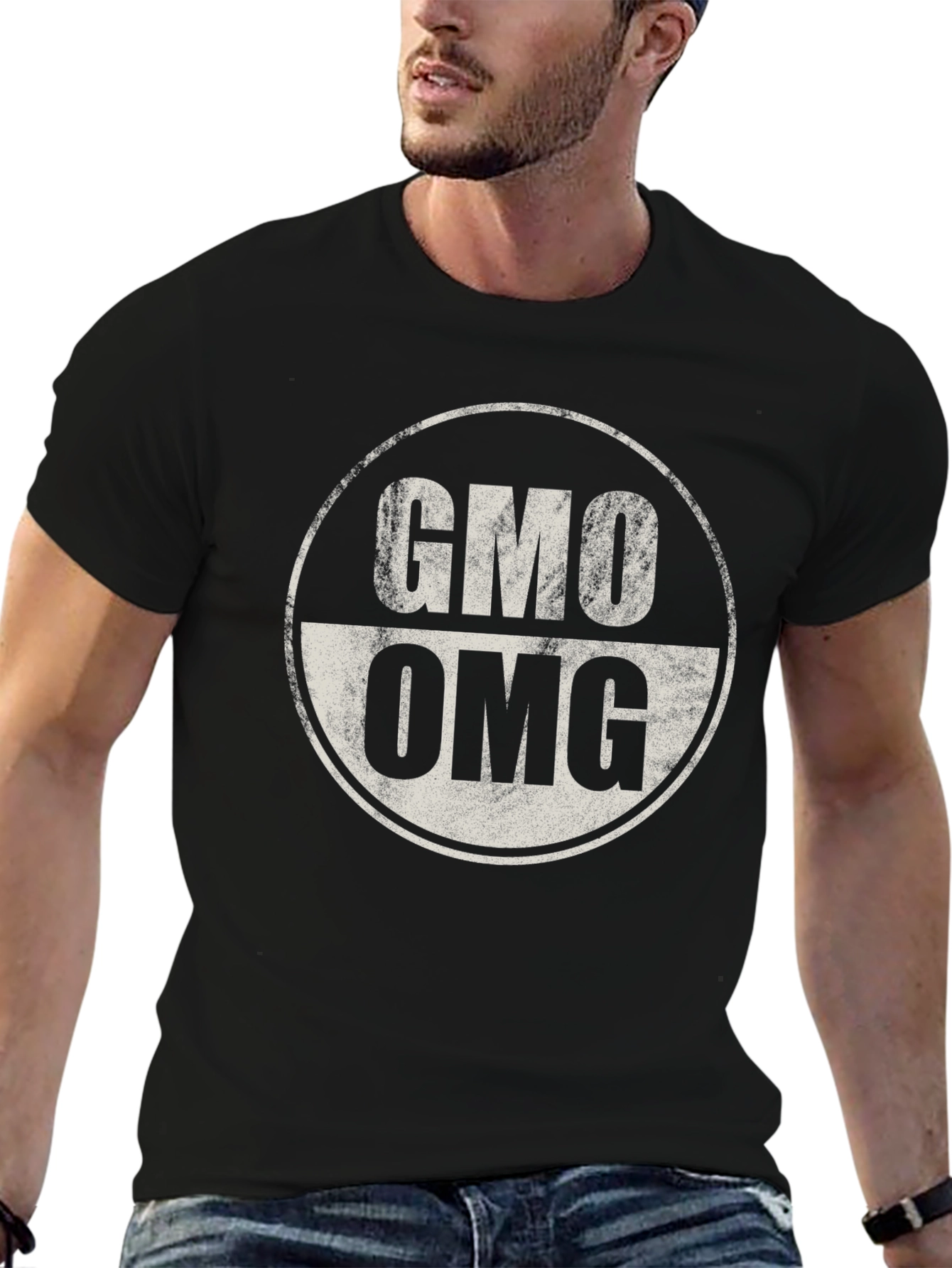 GMO OMG Graphic Tee - Black Cotton T-Shirt