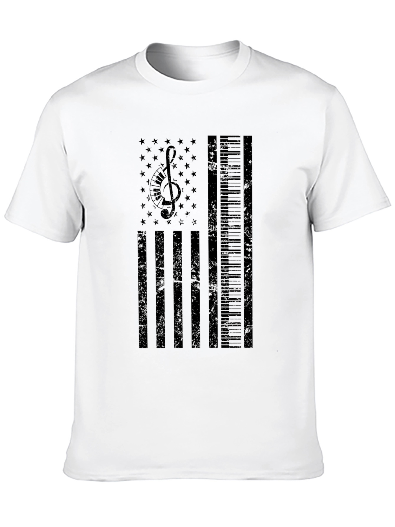 Musical American Flag T-Shirt - Patriotic Musician Tee