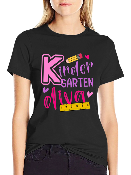 Kindergarten Diva Black T-Shirt
