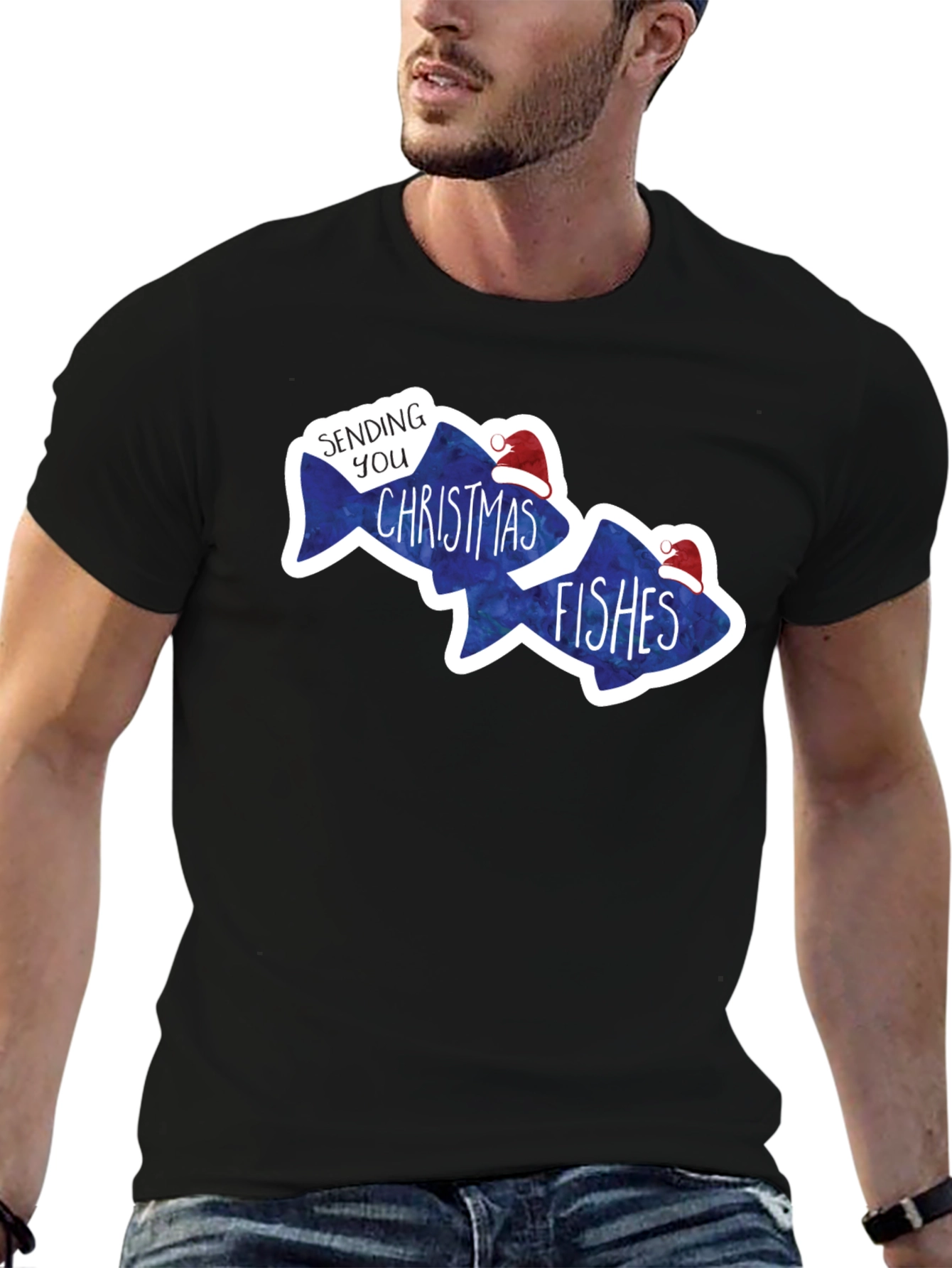 Sending You Christmas Fishes Graphic Tee