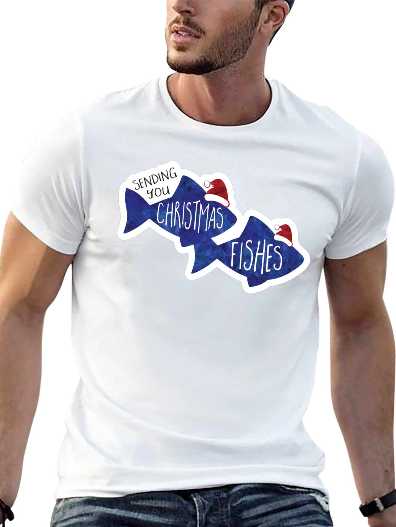 Sending You Christmas Fishes Graphic Tee