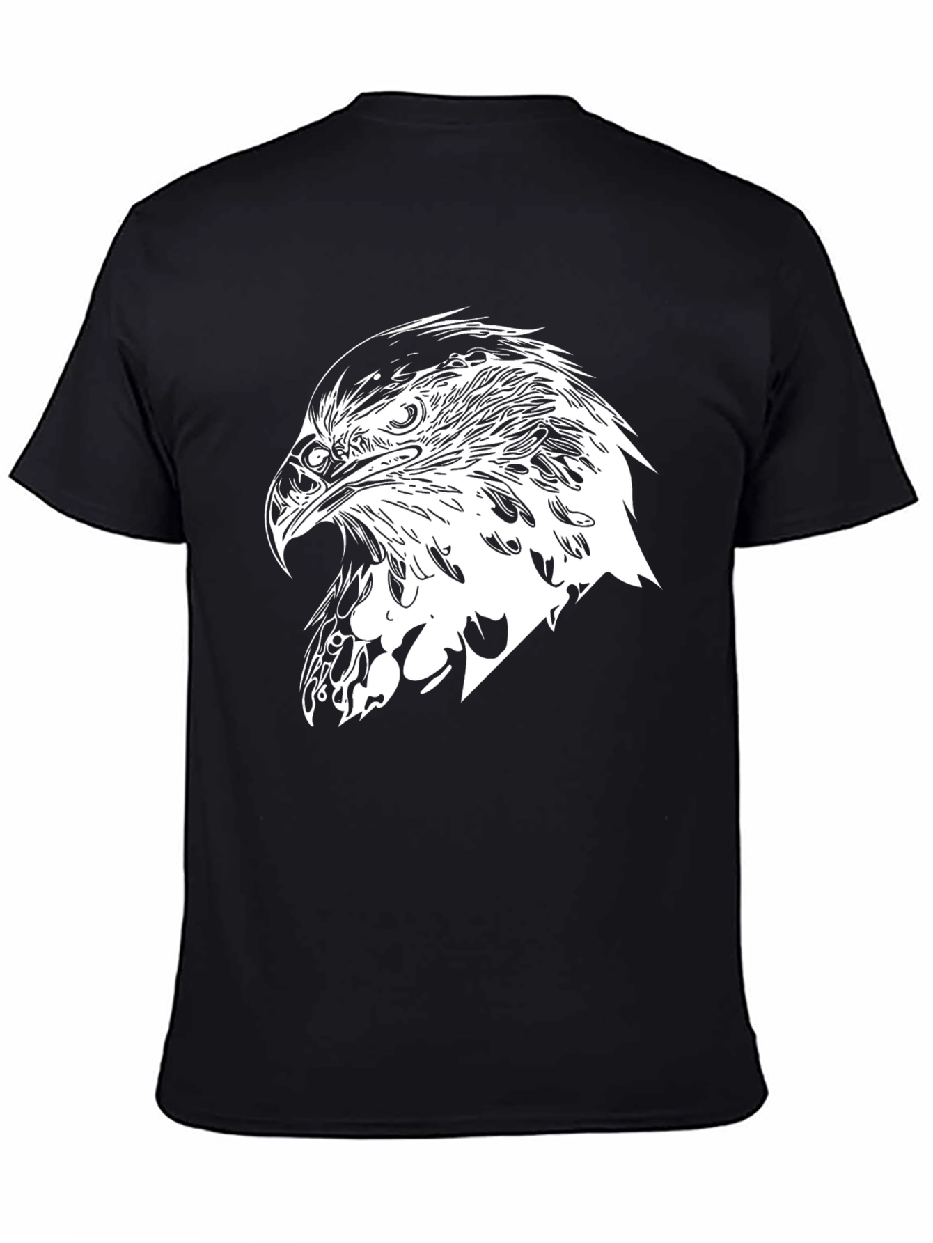 Mens Black T-Shirt - Eagle Graphic Tee