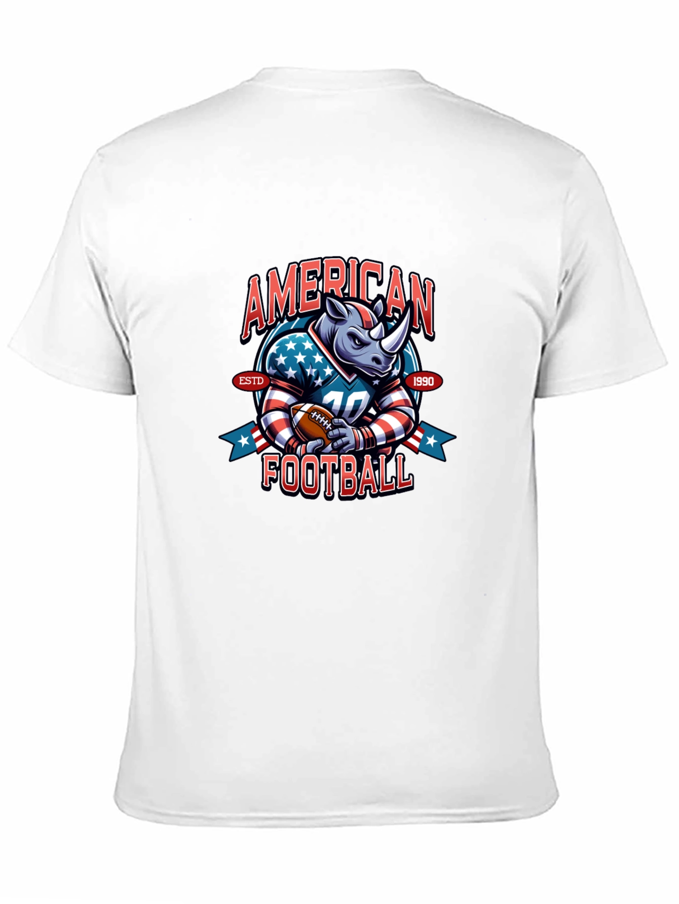 American Football Rhino T-Shirt - Novelty Sports Tee