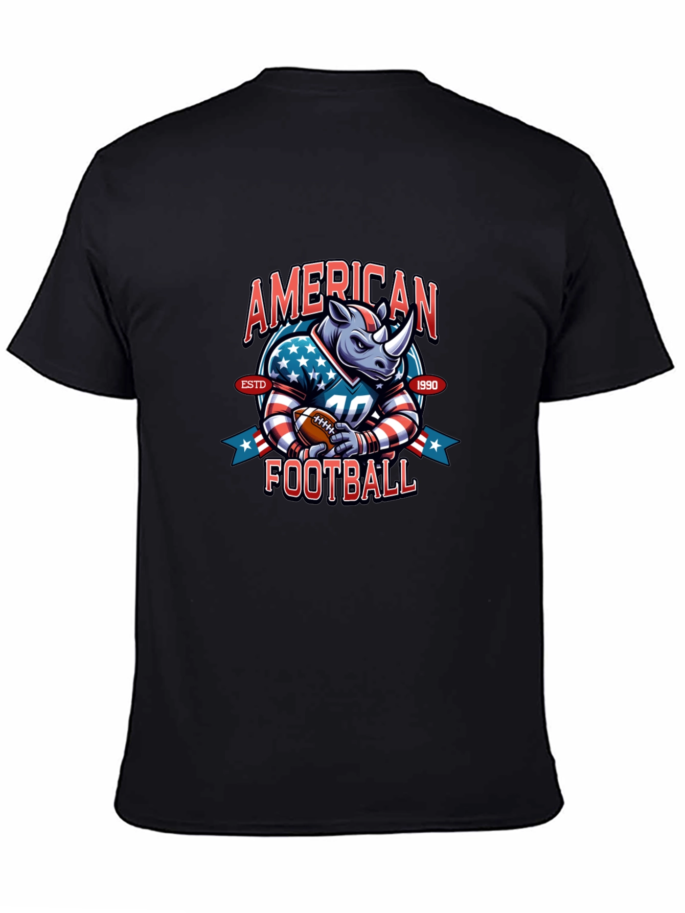 American Football Rhino T-Shirt - Novelty Sports Tee