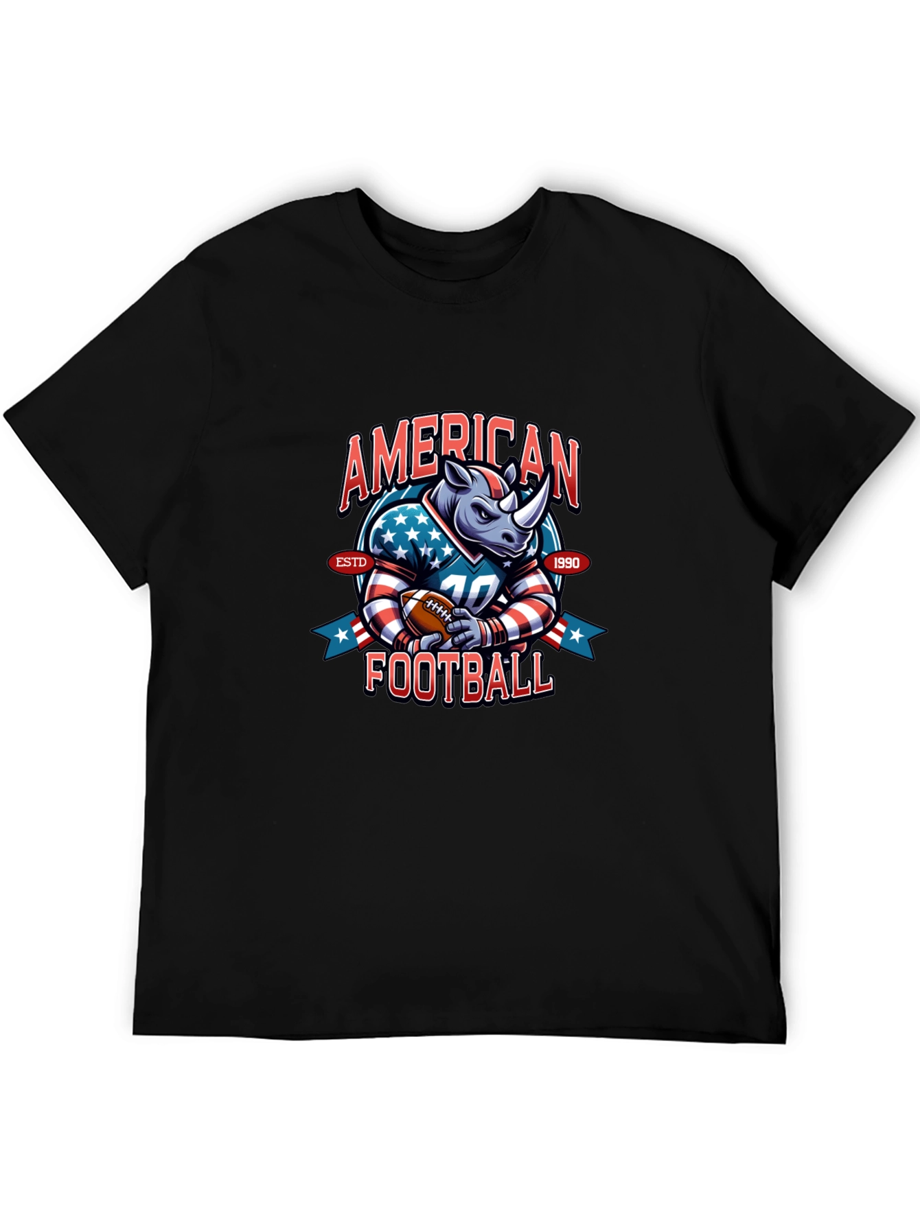 American Football Rhino T-Shirt - Novelty Sports Tee