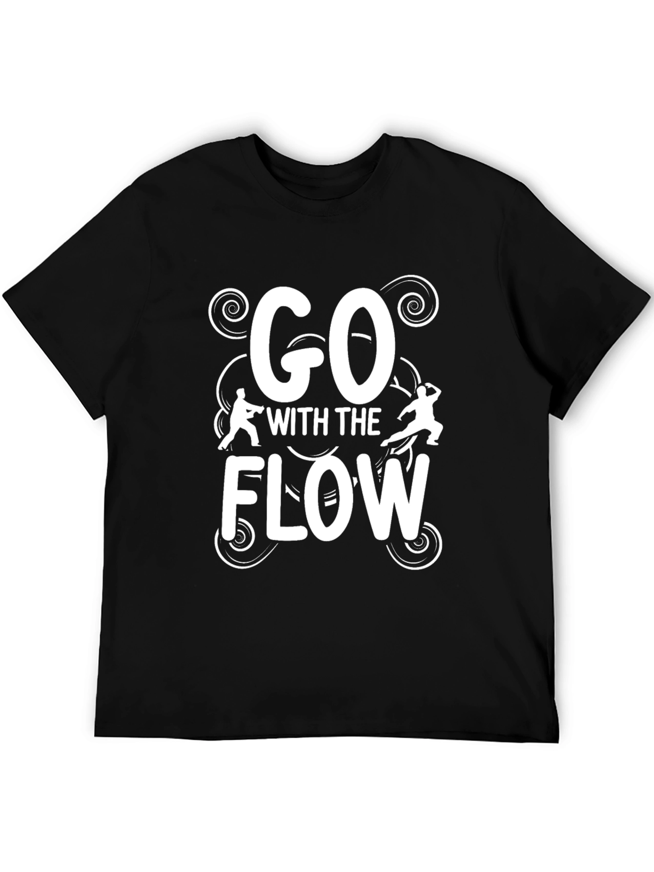 Go With The Flow Black Graphic Tee