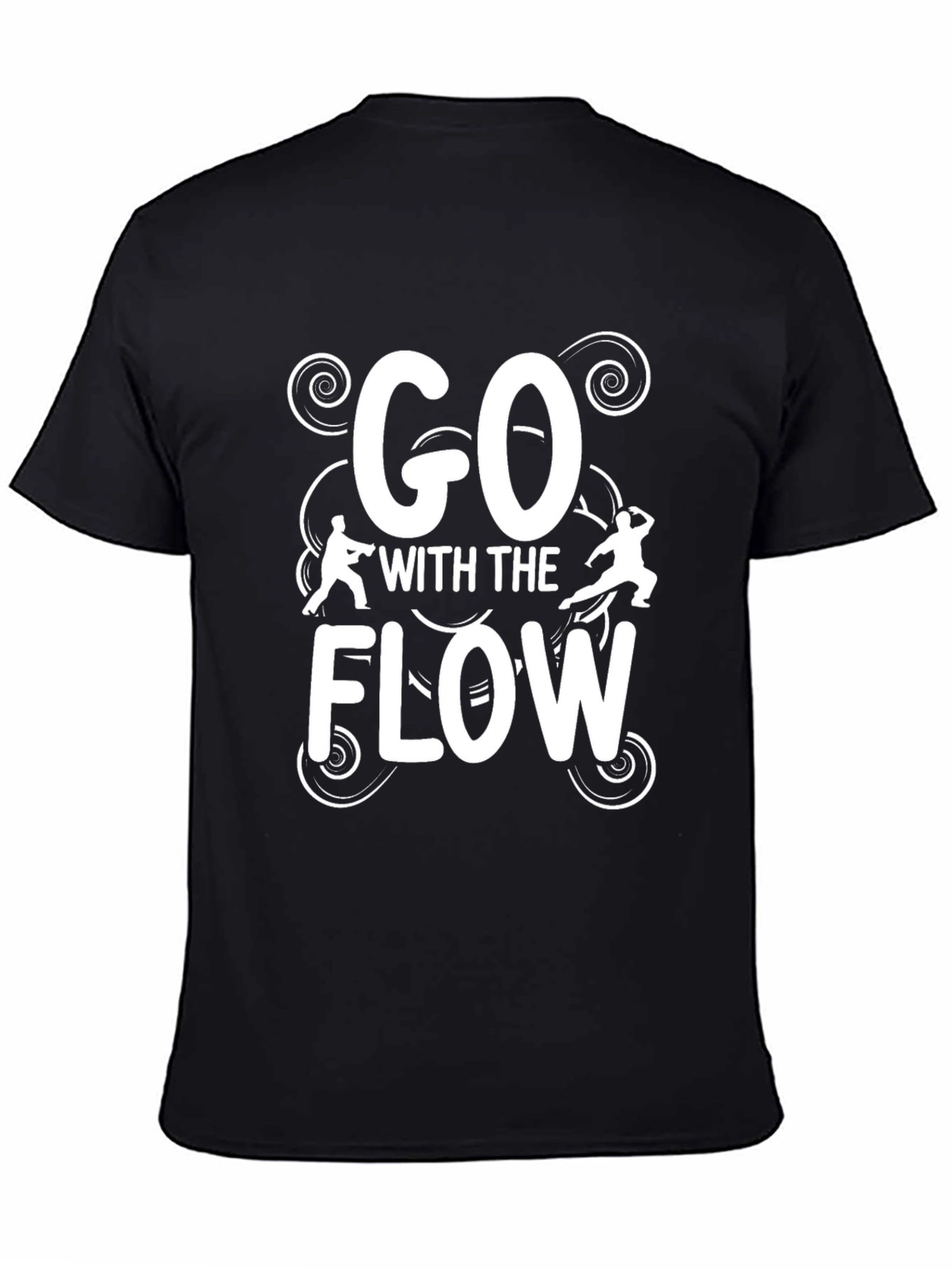 Go With The Flow Black Graphic Tee