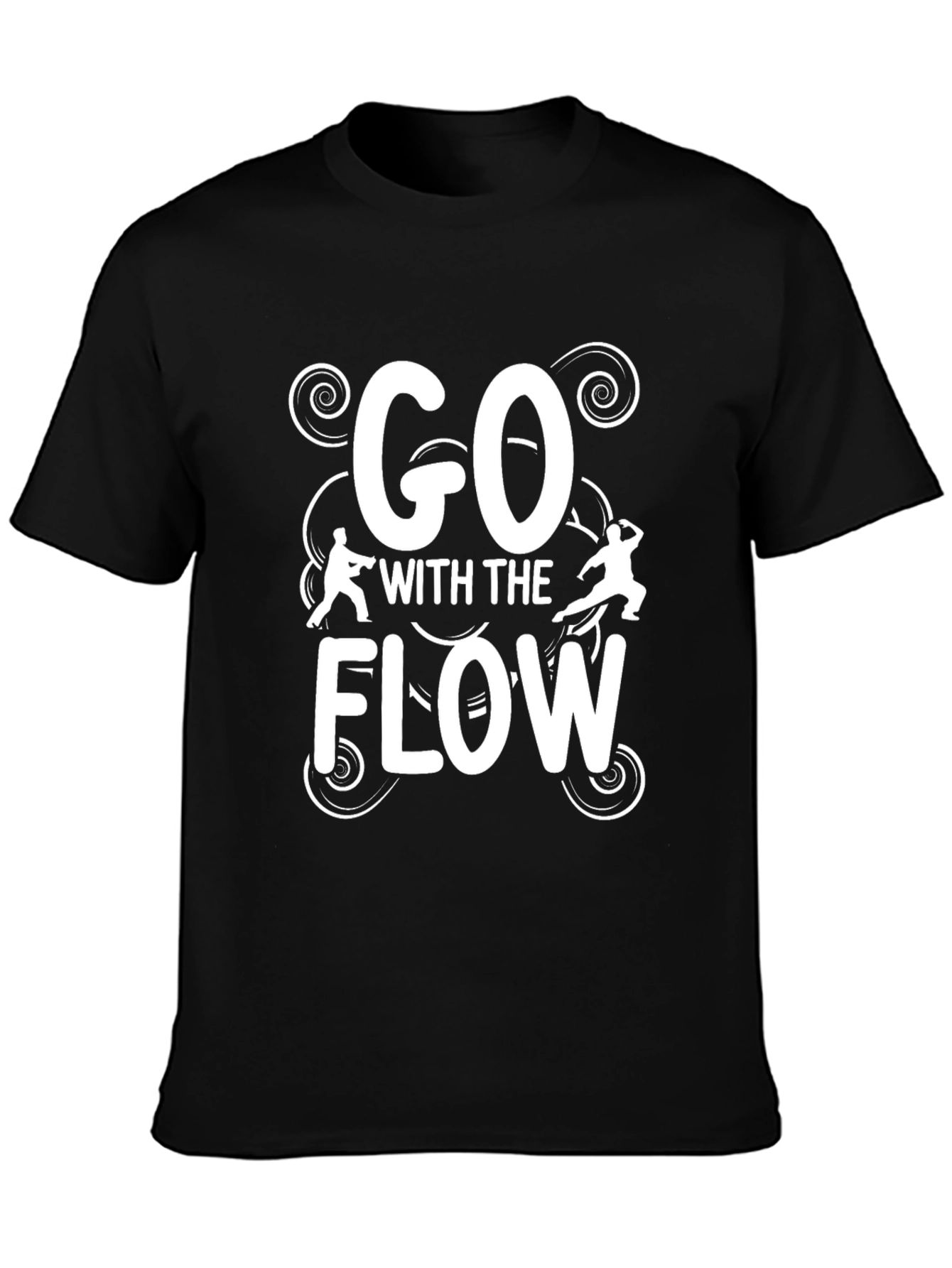 Go With The Flow Black Graphic Tee