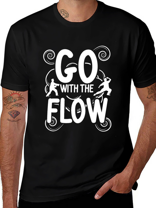 Go With The Flow Black Graphic Tee