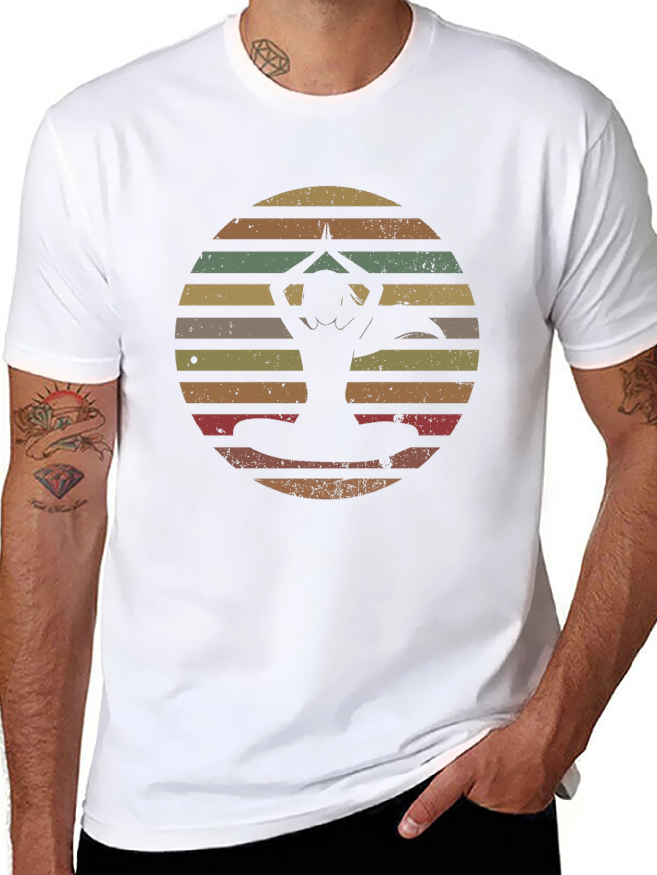 Retro Yoga Silhouette T-Shirt