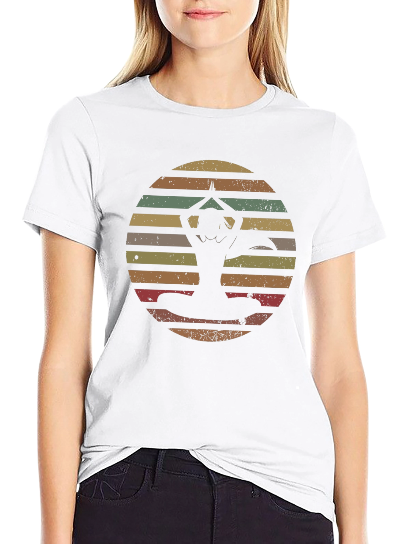 Retro Yoga Silhouette T-Shirt