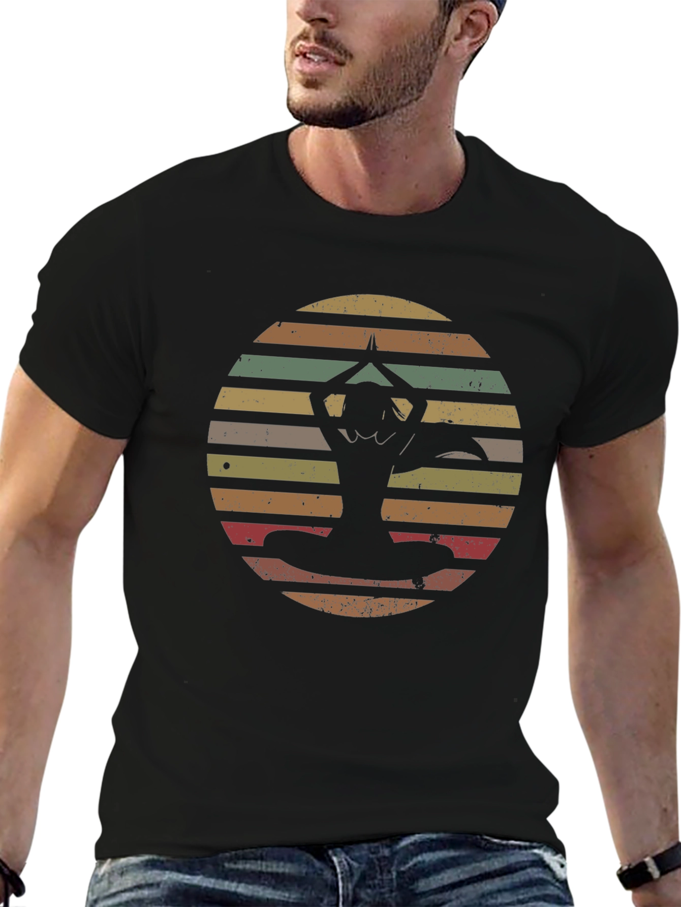 Retro Yoga Silhouette T-Shirt