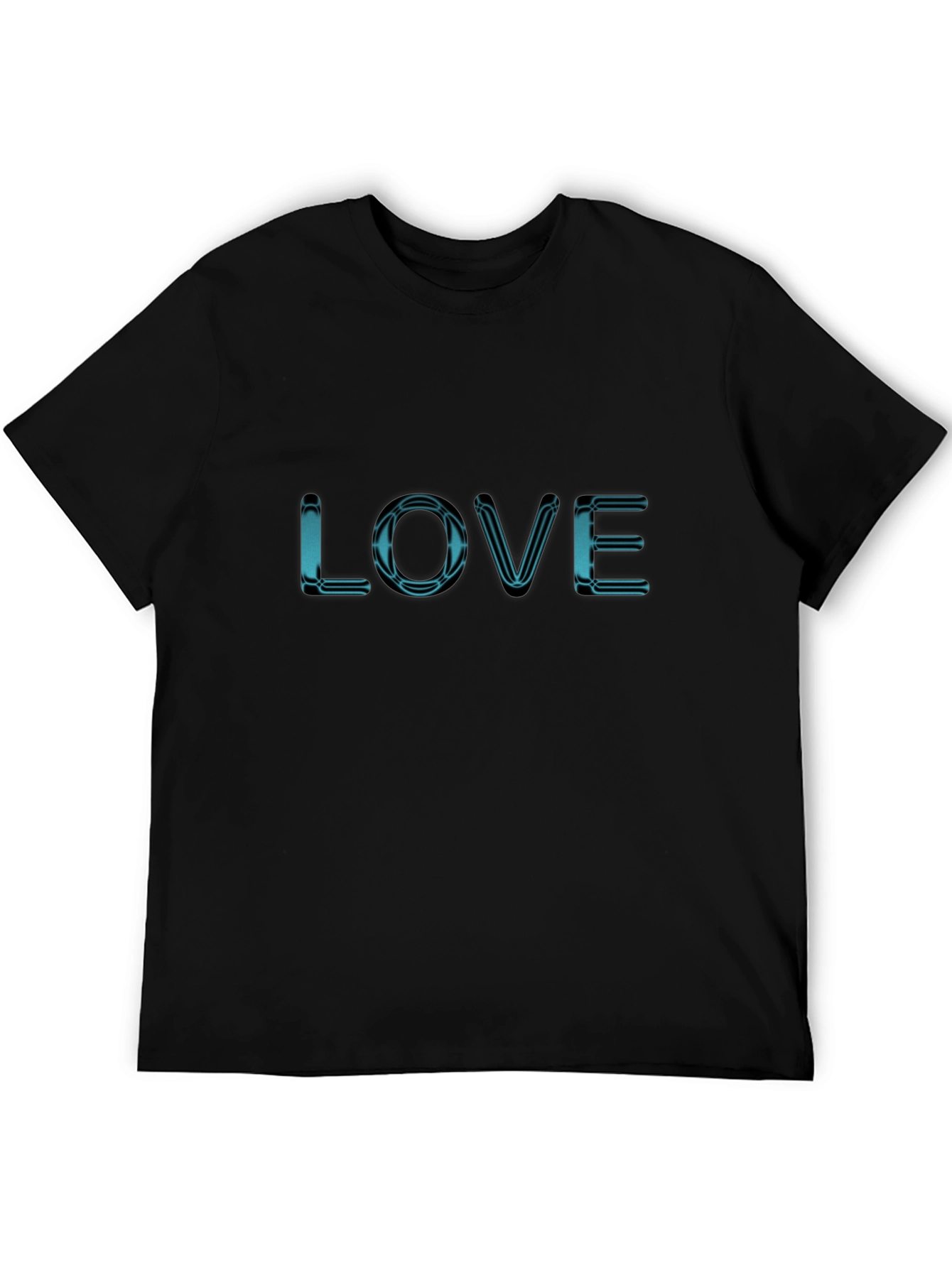 Mens Black T-shirt - Love Design