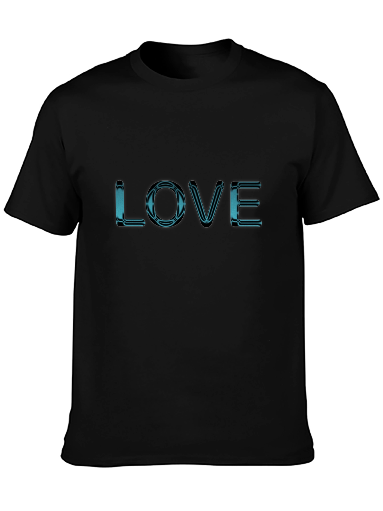 Mens Black T-shirt - Love Design