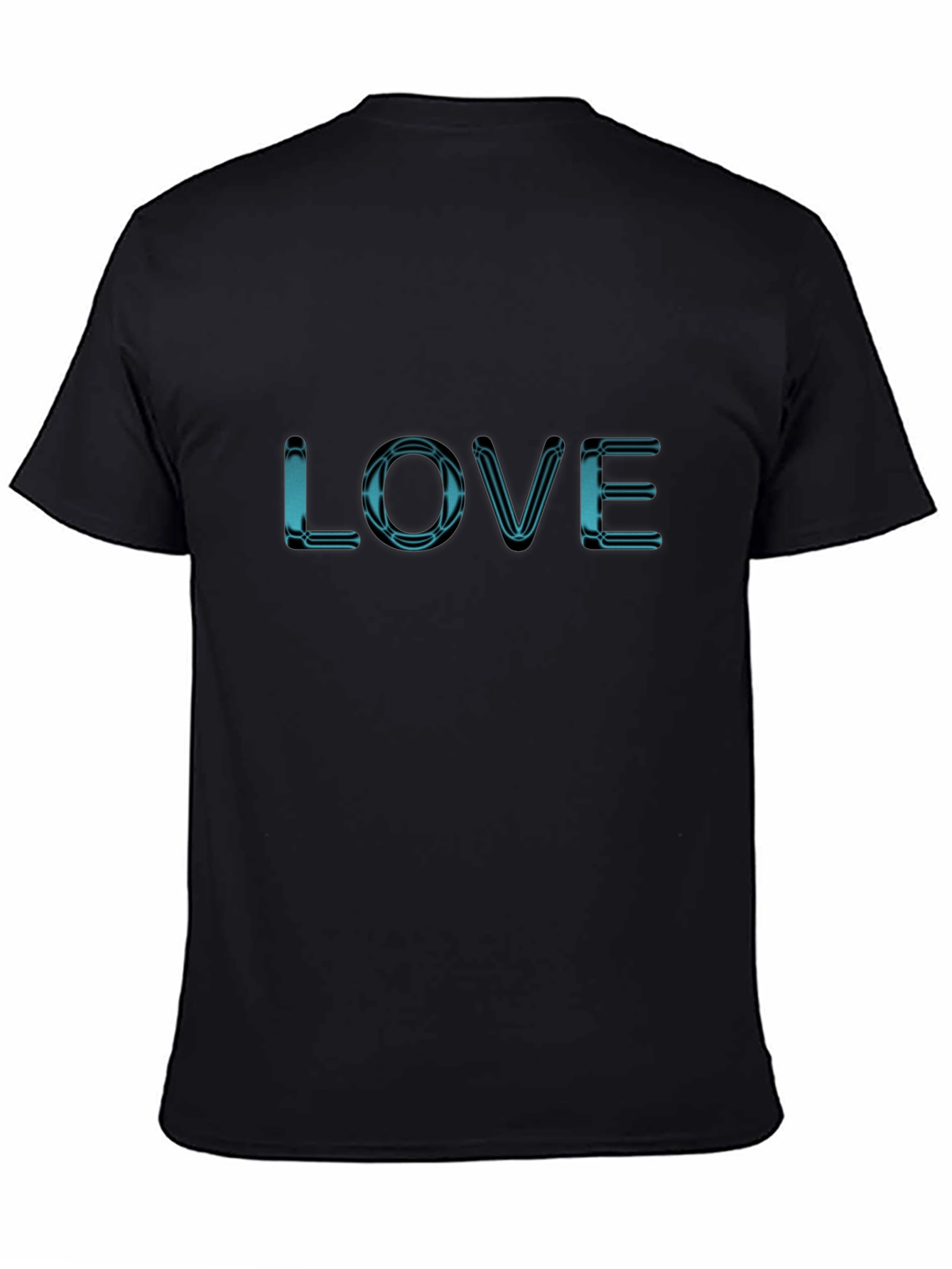 Mens Black T-shirt - Love Design