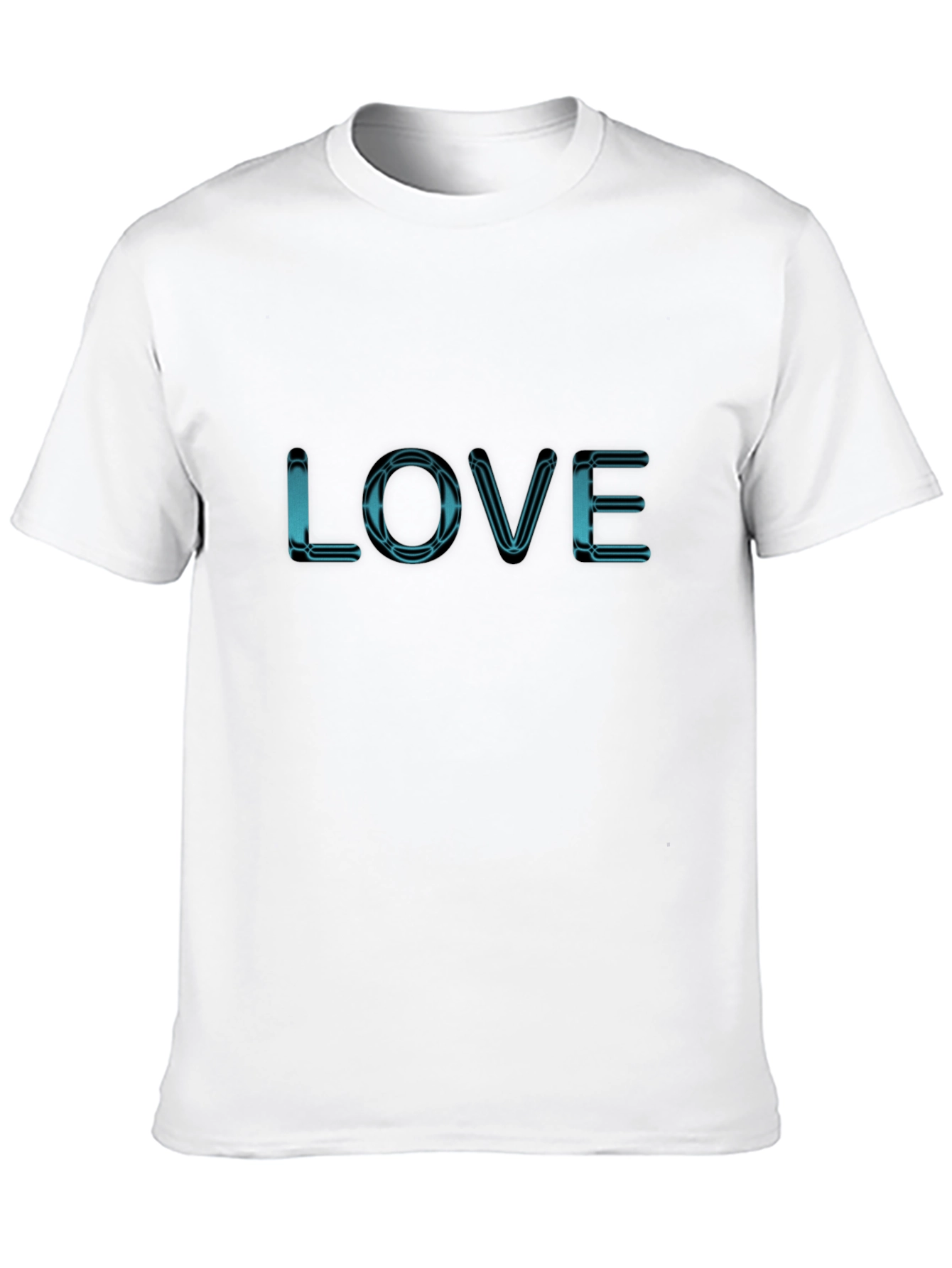 Mens Black T-shirt - Love Design